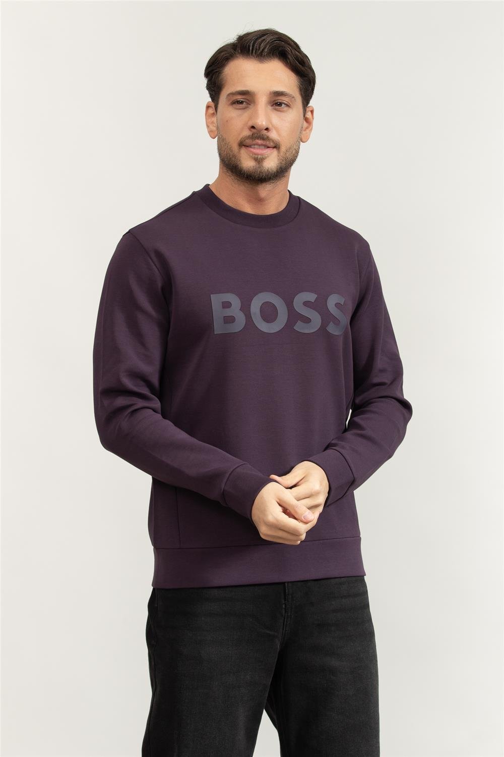 Boss Salbo Erkek Bisiklet Yaka Sweatshirt