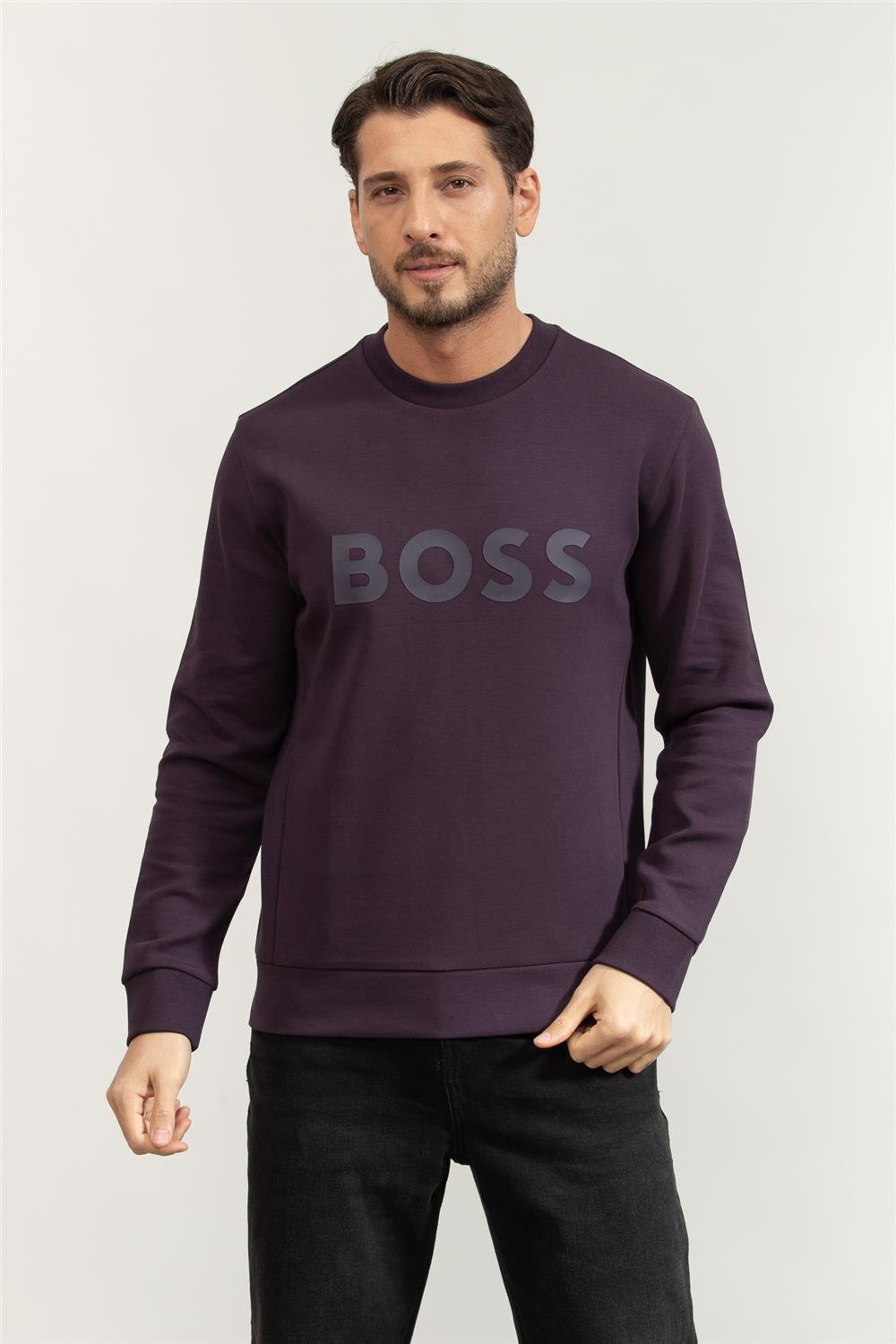 Boss Salbo Erkek Bisiklet Yaka Sweatshirt