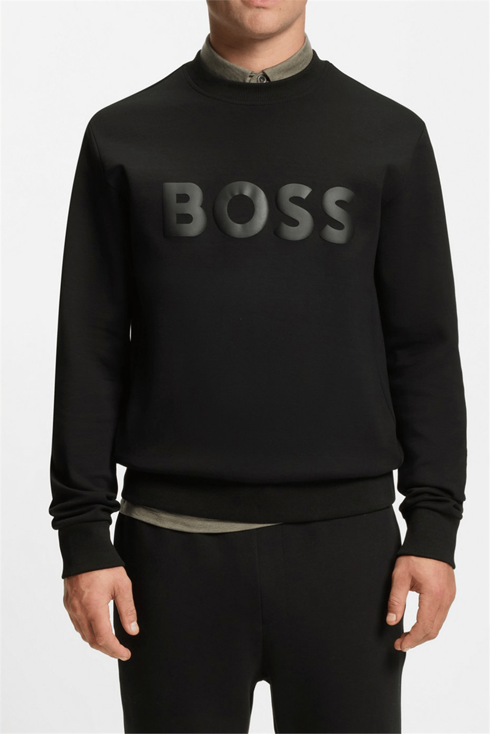 Boss Salbo Erkek Bisiklet Yaka Sweatshirt