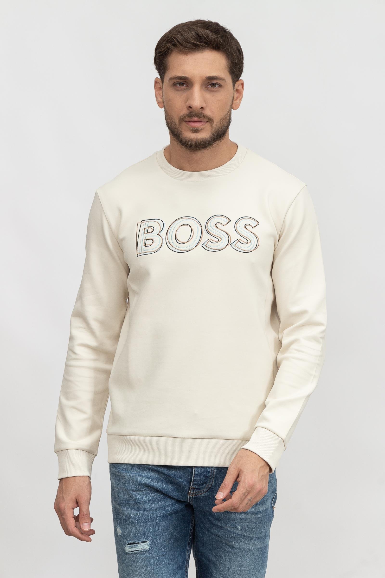 Boss Salbo Erkek Bisiklet Yaka Sweatshirt