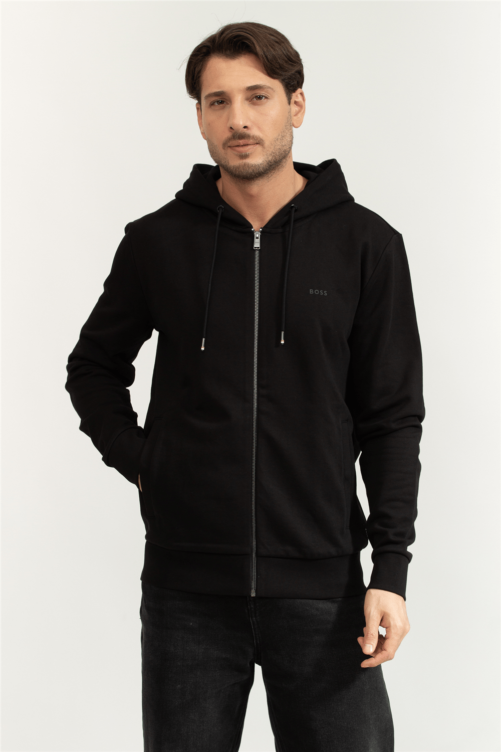 Boss Seeger Erkek Fermuarlı Sweatshirt