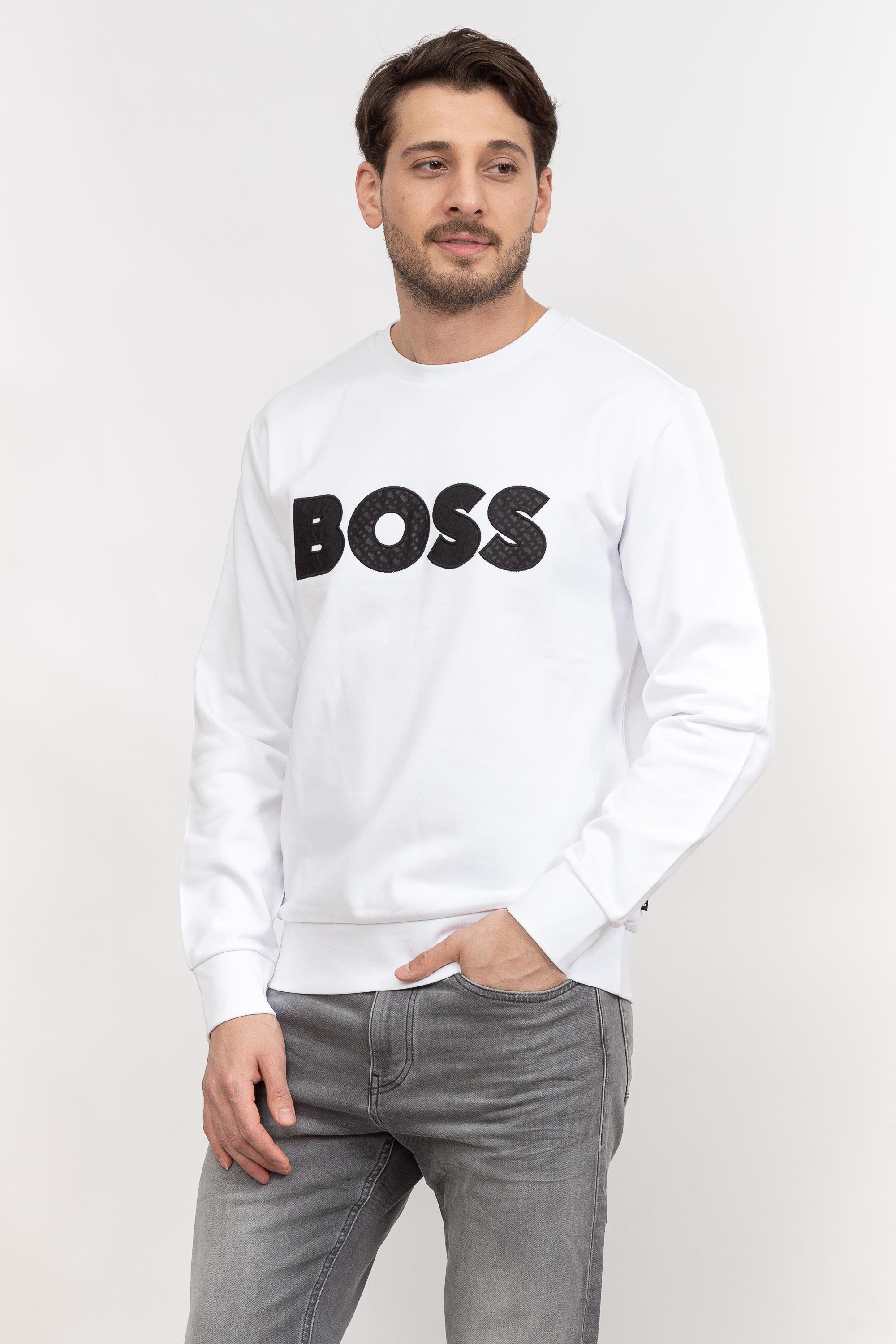 Boss Soleri Erkek Bisiklet Yaka Sweatshirt