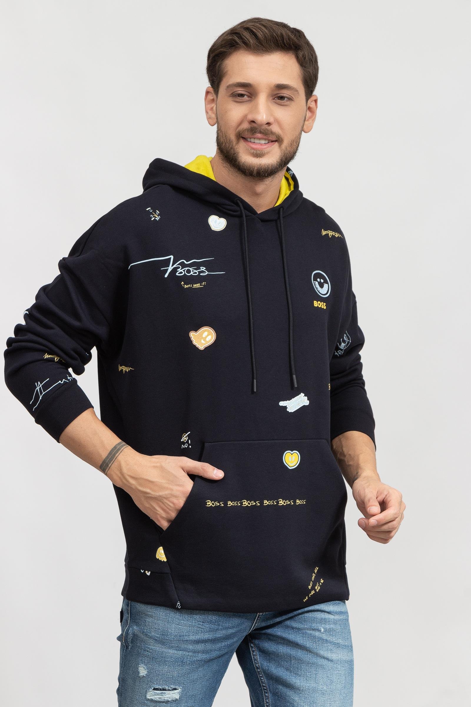 Boss Soodyart Erkek Kapüşonlu Sweatshirt