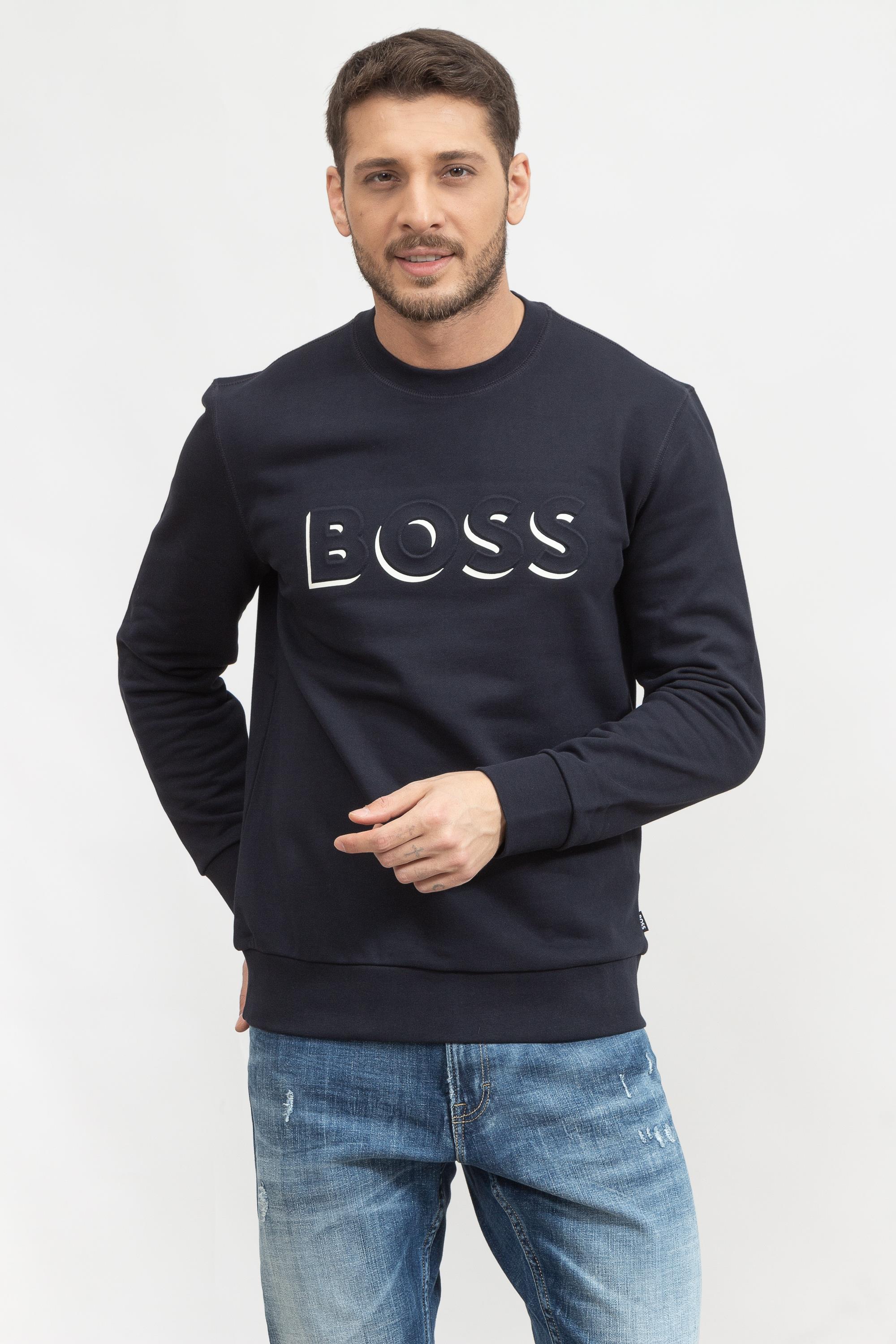 Boss Stadler Erkek Bisiklet Yaka Sweatshirt