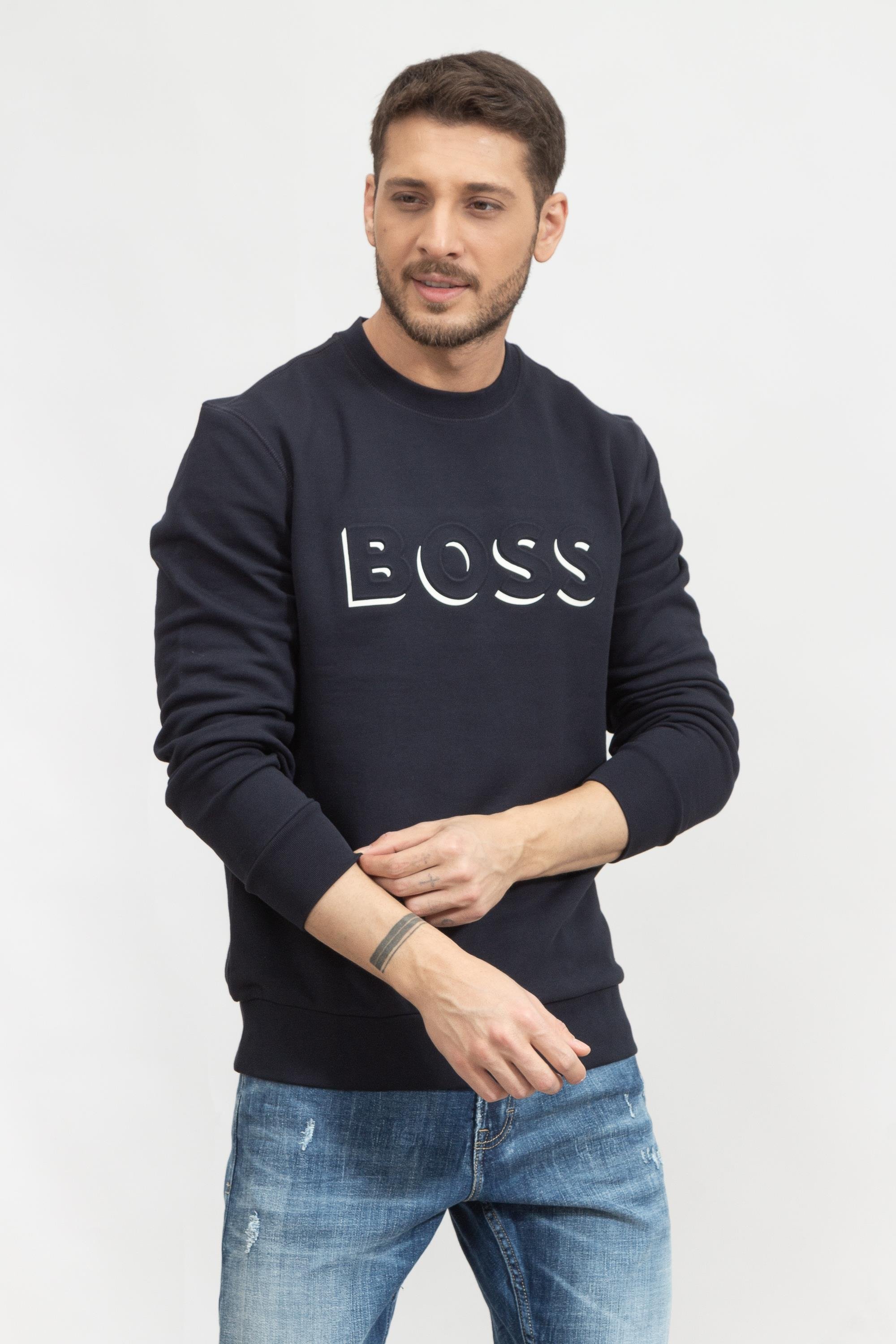 Boss Stadler Erkek Bisiklet Yaka Sweatshirt