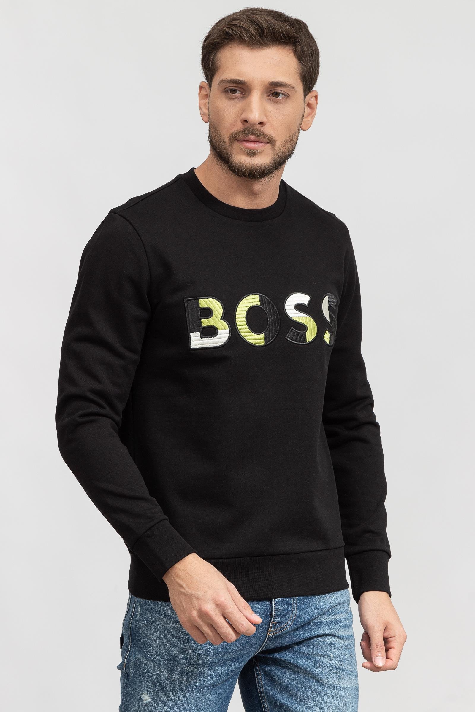 Boss Stadler Erkek Bisiklet Yaka Sweatshirt