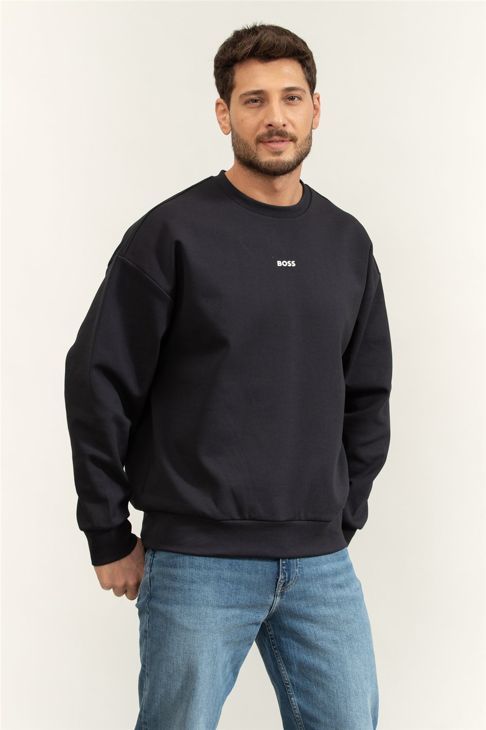 Boss Stenson Erkek Bisiklet Yaka Sweatshirtshirt