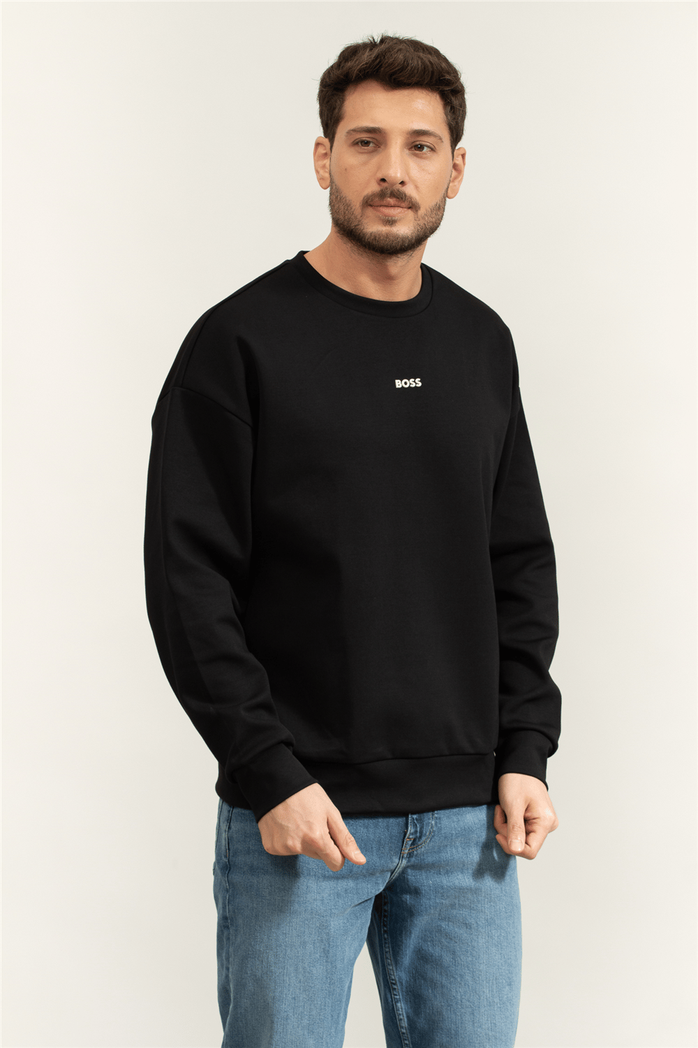 Boss Stenson Erkek Bisiklet Yaka Sweatshirtshirt