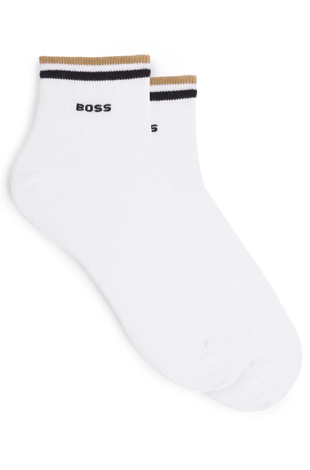 Boss Stripe Erkek 2li Çorap Beyaz