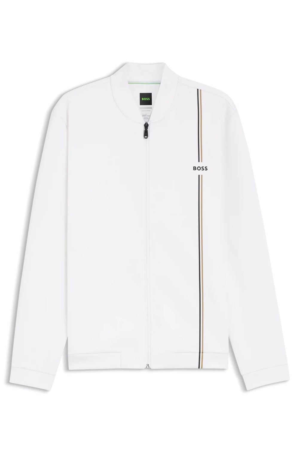 BOSS Sw Toc Game Fz Erkek Fermuarlı Sweatshirt Beyaz