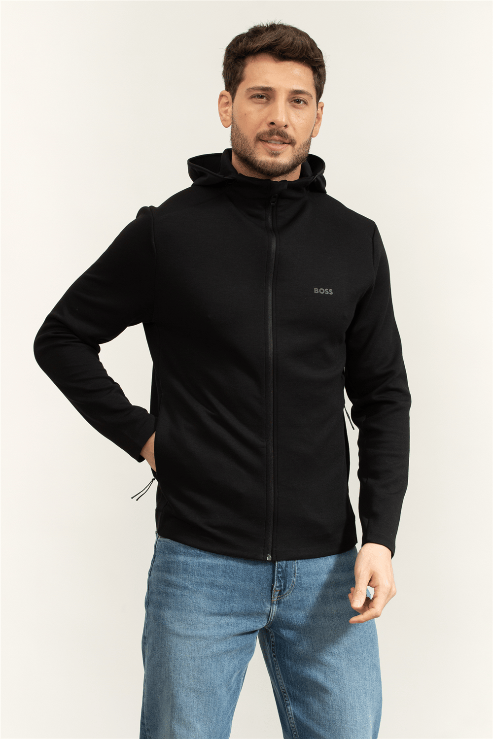 BOSS Sw Tour Hd Fz Erkek Fermuarlı Sweatshirt