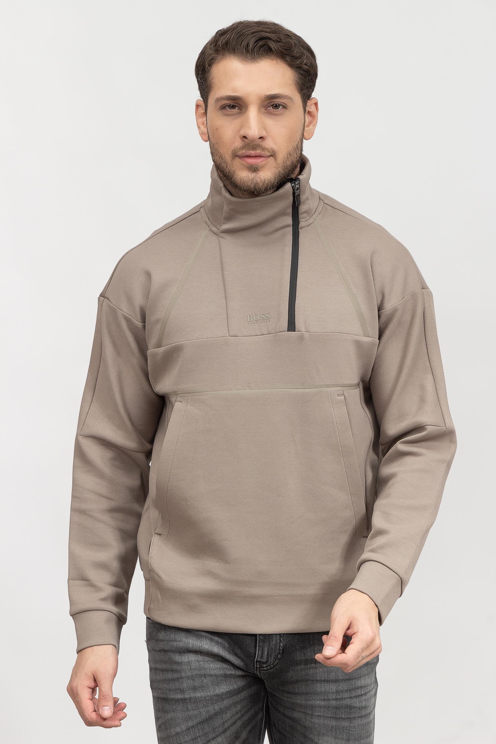 Boss Swique Erkek Fermuarlı Sweatshirt
