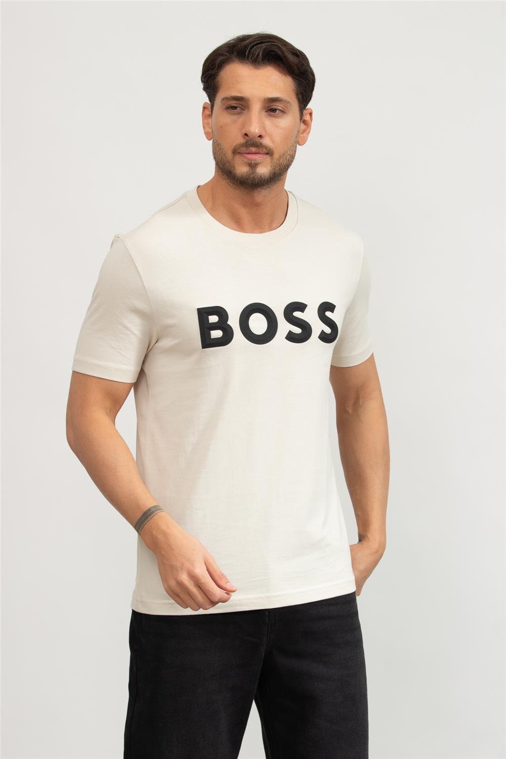 Boss Tee Iconic Zone Erkek Bisiklet Yaka T-Shirt