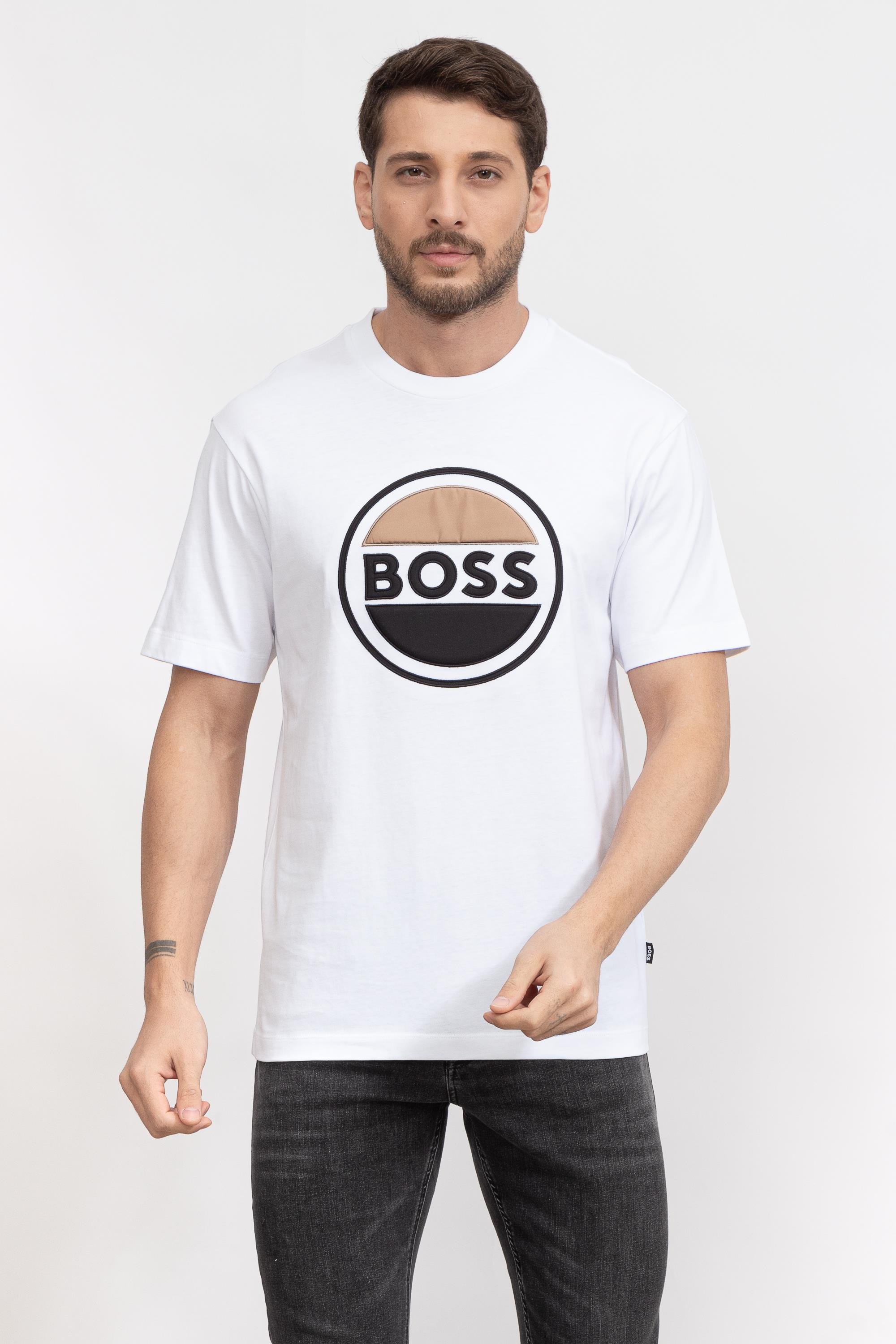Boss Tessin Erkek Bisiklet Yaka T-Shirt