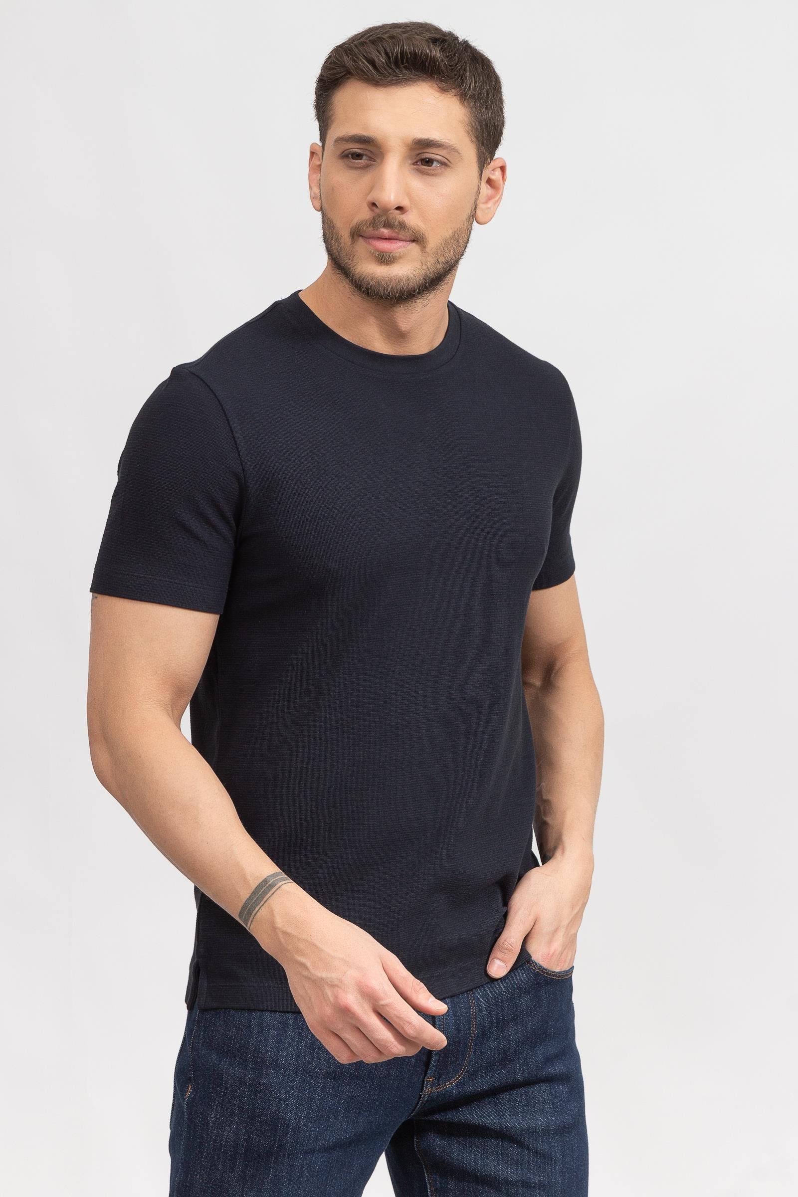 Boss Tessler Erkek Bisiklet Yaka T-Shirt