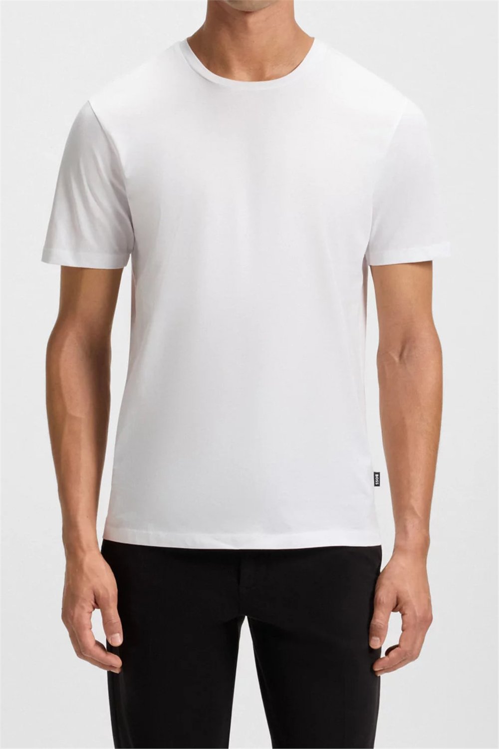 Boss Tessler Erkek Bisiklet Yaka T-Shirt Beyaz