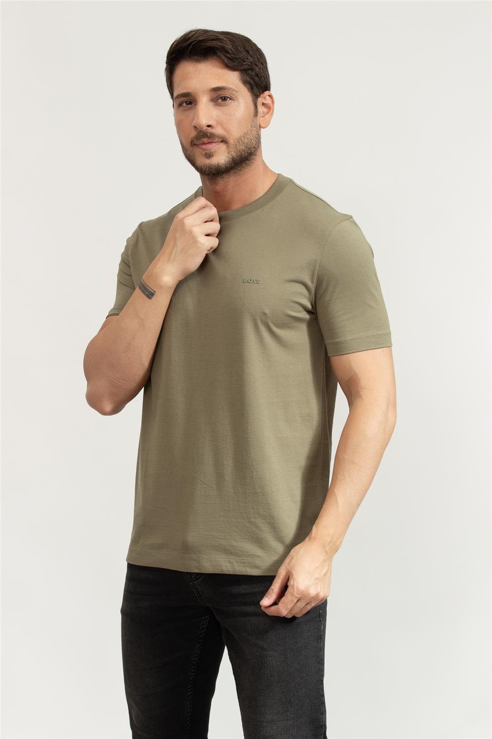 Boss Thompson Erkek Bisiklet Yaka T-Shirt