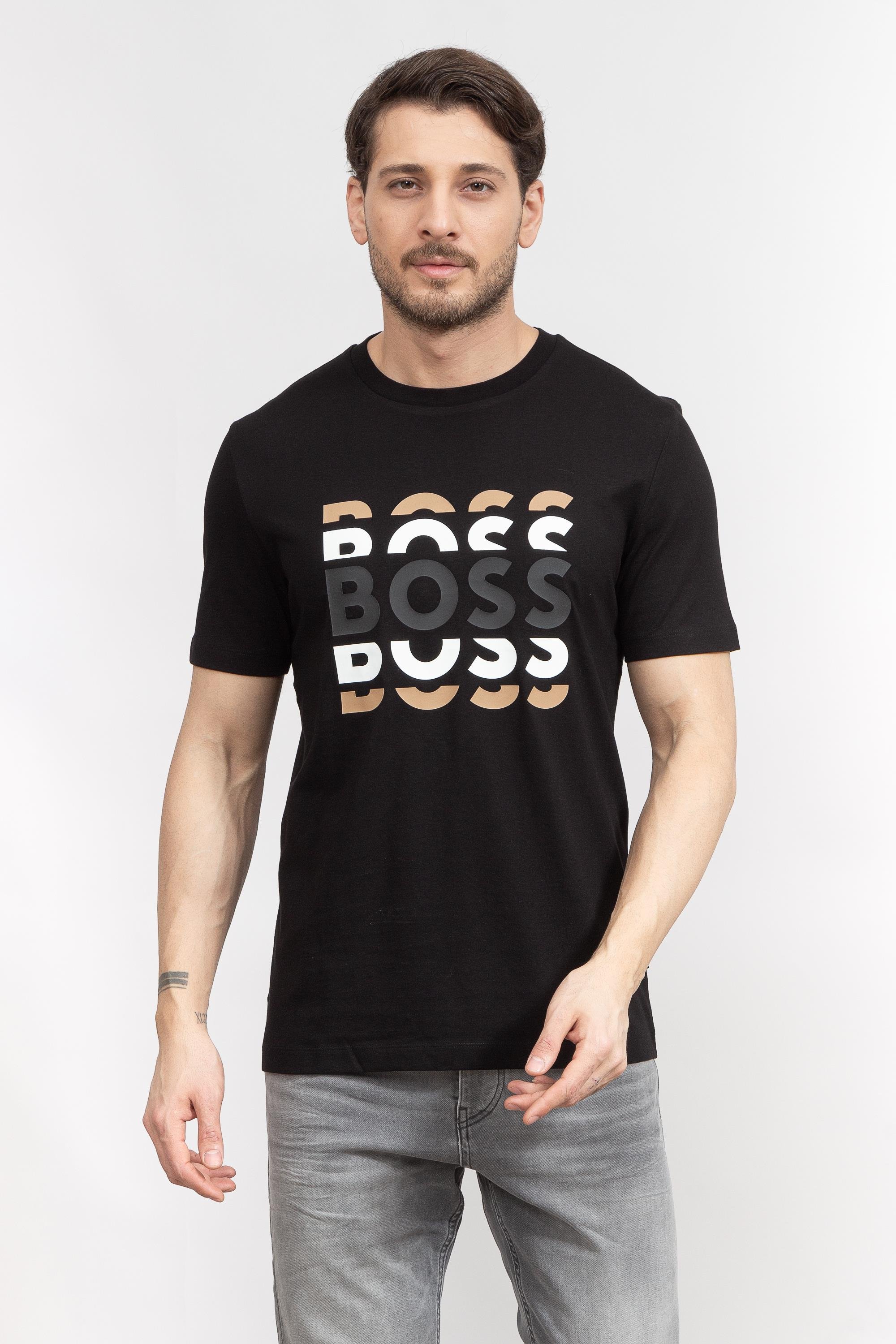 Boss Tiburt Erkek Bisiklet Yaka T-Shirt