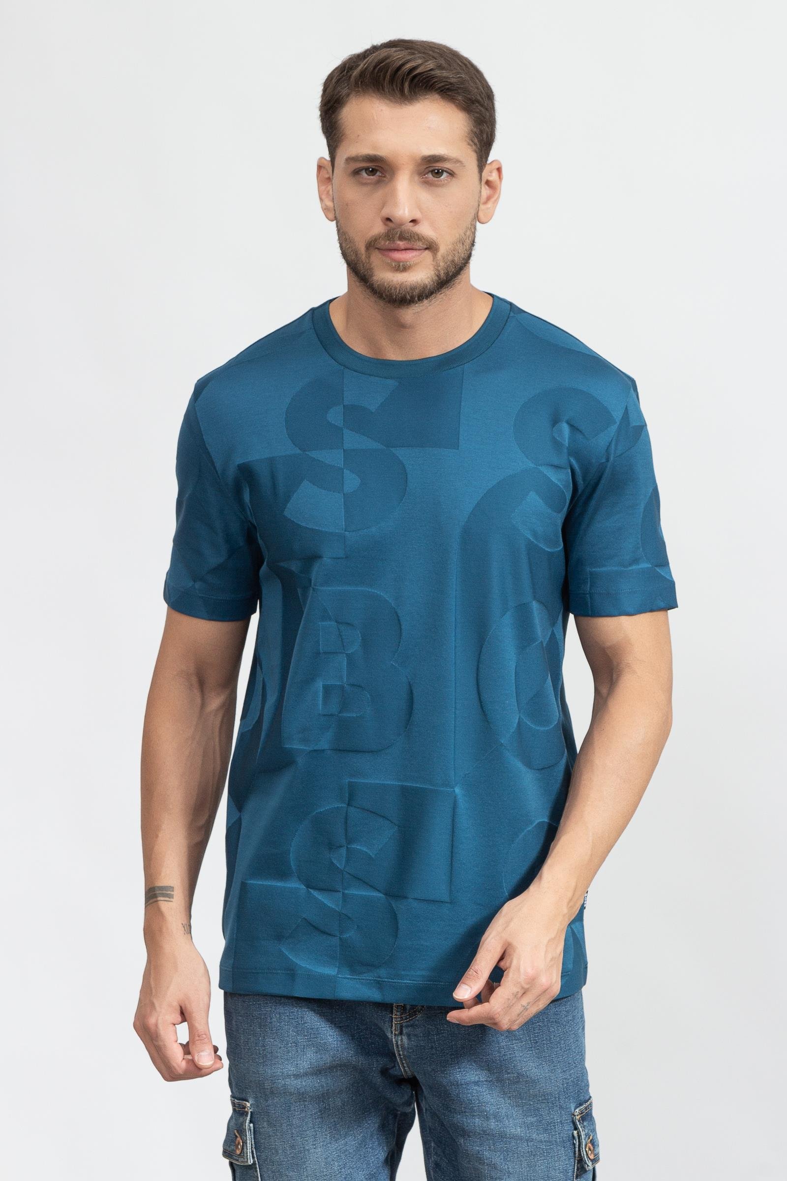 Boss Tiburt Erkek Bisiklet Yaka T-Shirt