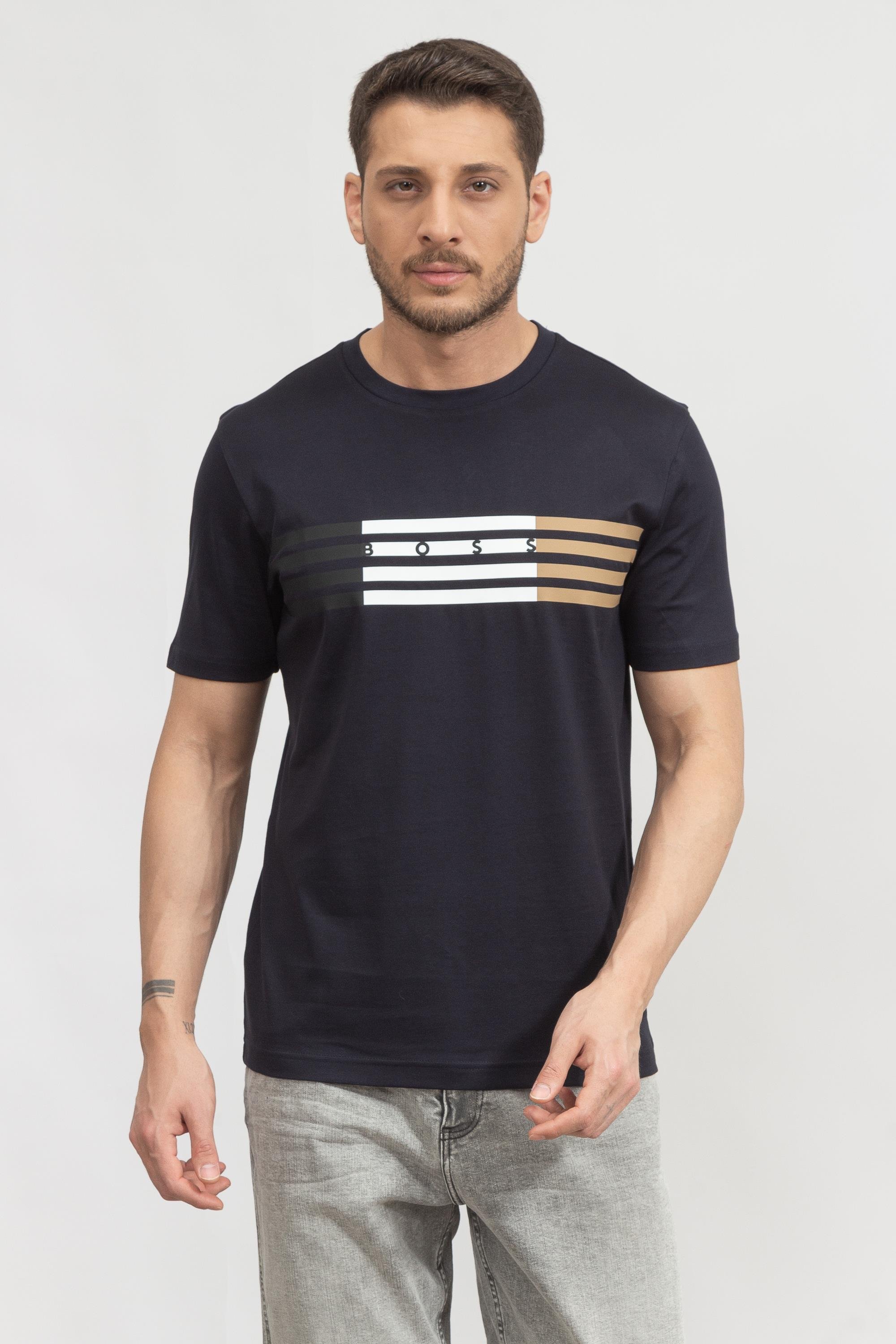 Boss Tiburt Erkek Bisiklet Yaka T-Shirt