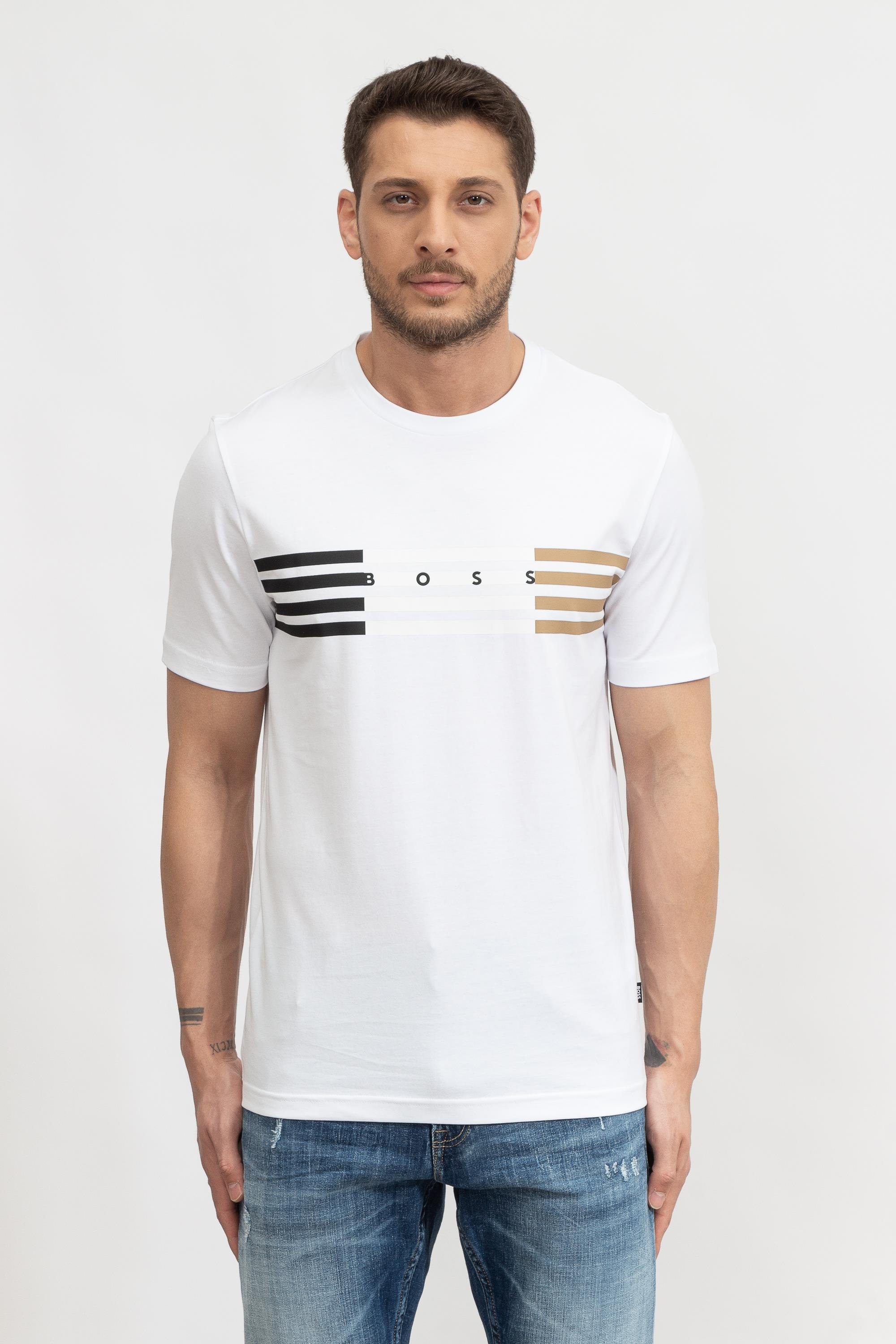 Boss Tiburt Erkek Bisiklet Yaka T-Shirt