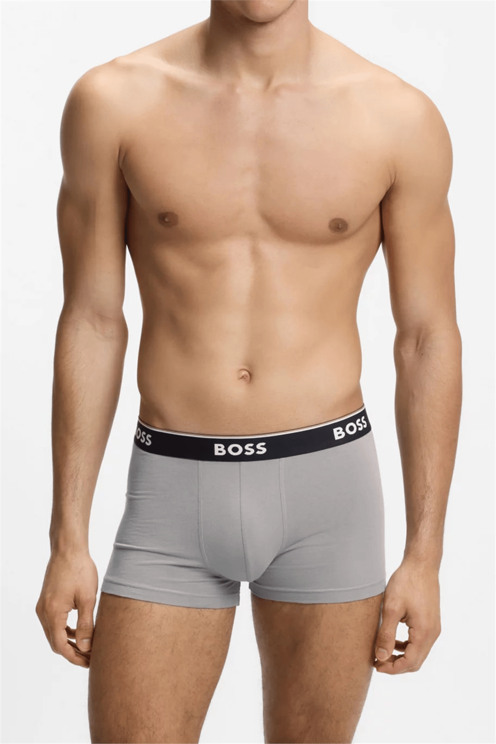 Boss Trunk 3P Power Desig Erkek 3lü Boxer Gri