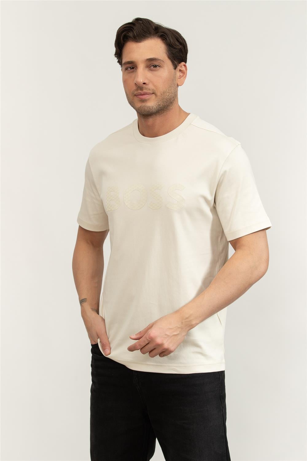 Boss TS Mirror Iconic Erkek Bisiklet Yaka T-Shirt