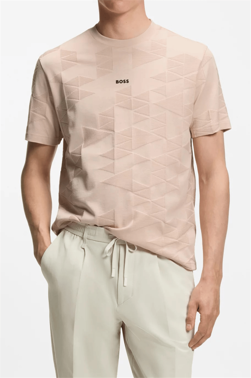 BOSS Ts Network Jq Erkek Bisiklet Yaka T-Shirt