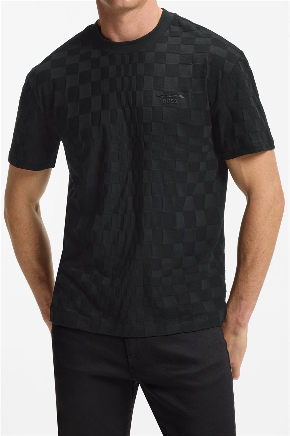 Boss Ts Ps Spirit70 Jacq Erkek Bisiklet Yaka T-Shirt Siyah