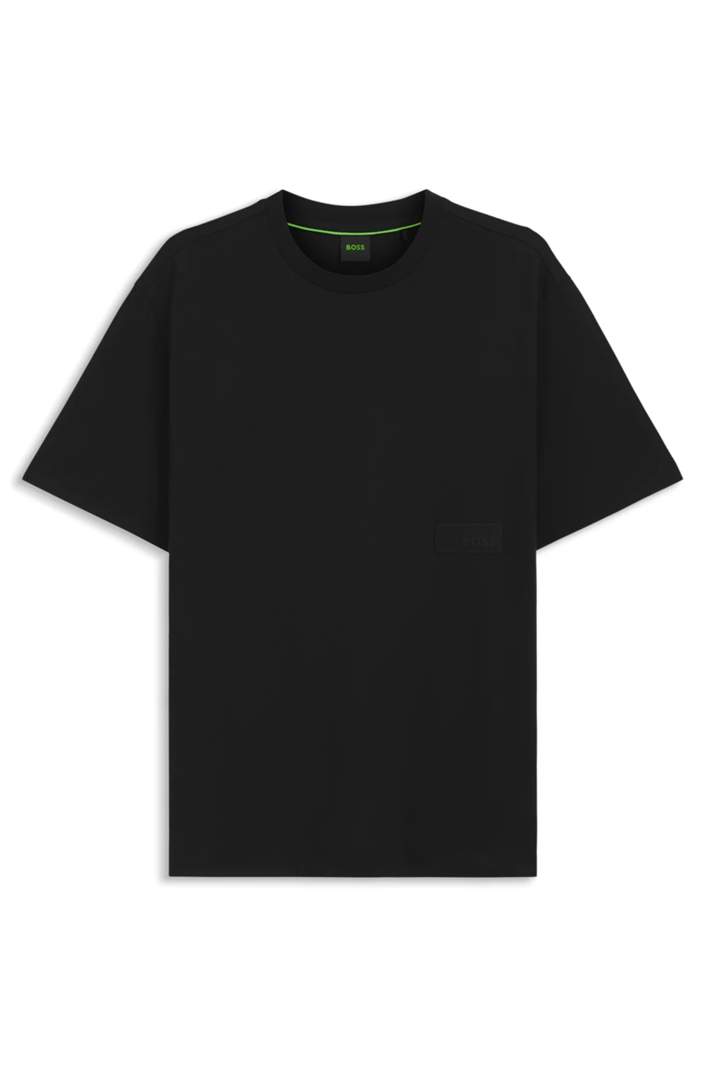 BOSS Ts Structure Erkek Bisiklet Yaka T-Shirt Siyah