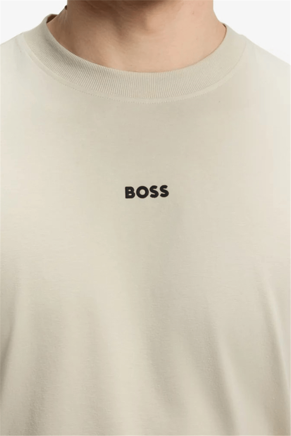 BOSS Ts Urban Tech Erkek Bisiklet Yaka T-Shirt Bej
