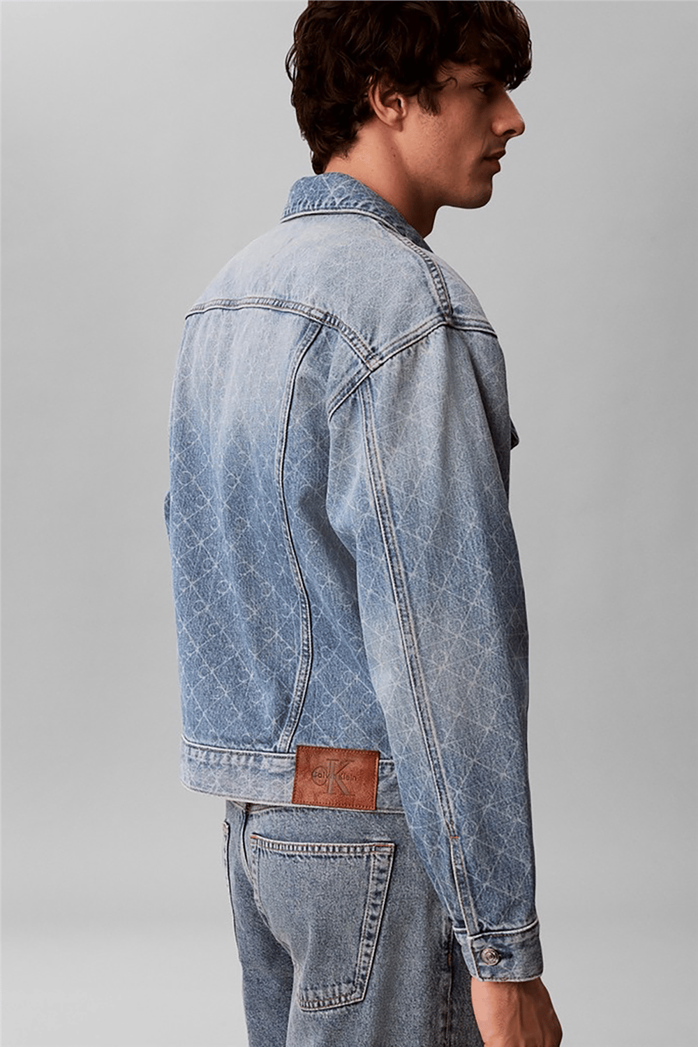 Calvin Klein 90S Boulevard Blues Aop Trucker Erkek Kot Mont