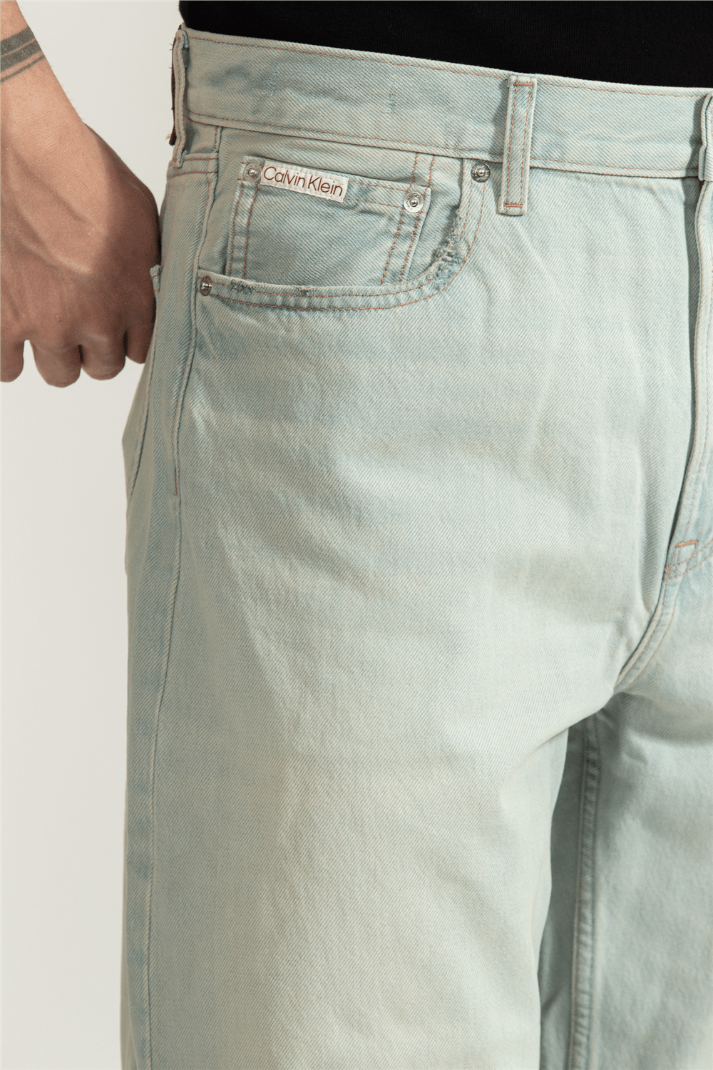 Calvin Klein 90S Taper Seaglass Jean Erkek Jean Pantolon