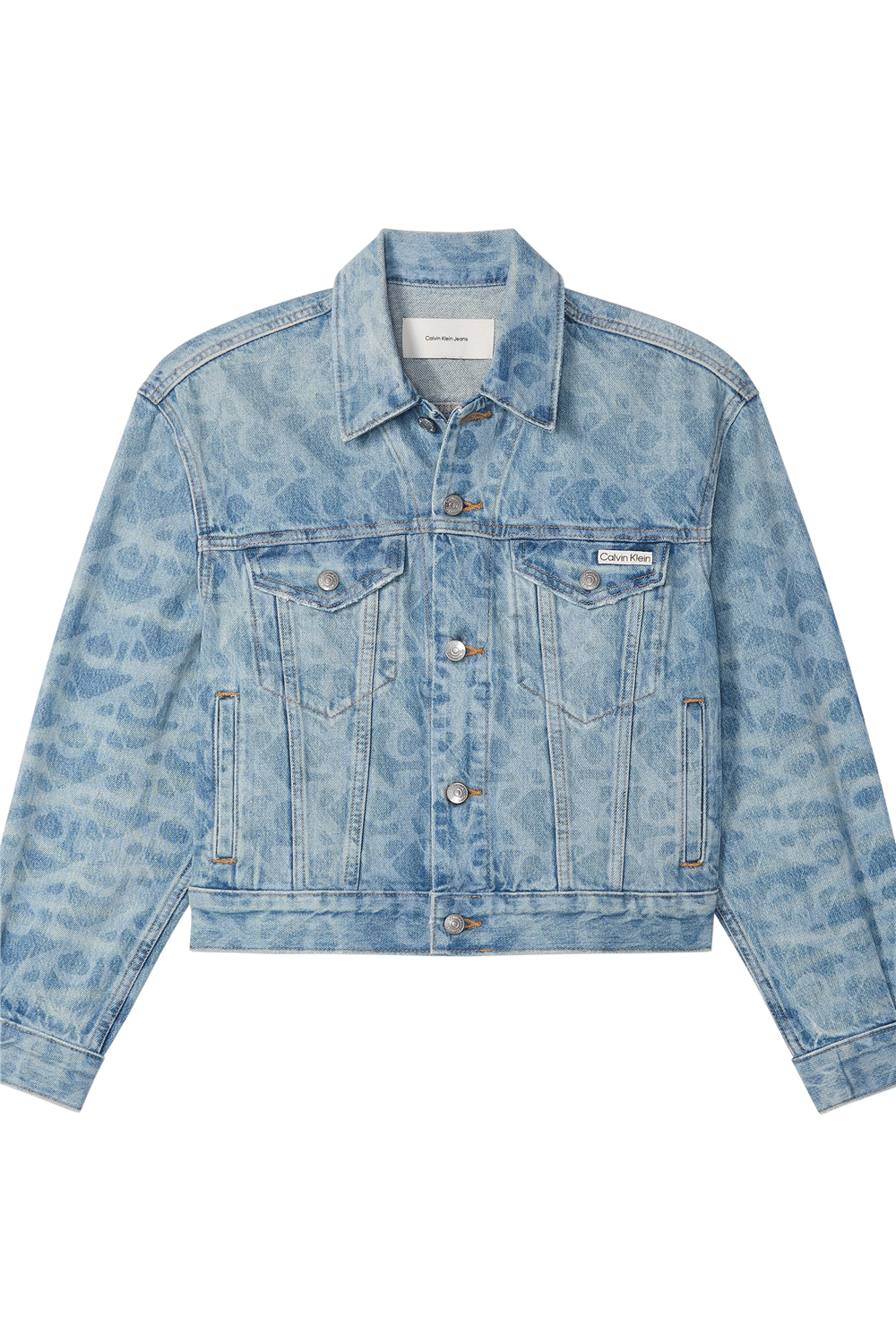 Calvin Klein Aop 90S Trucker Jack Kadın Kot Mont