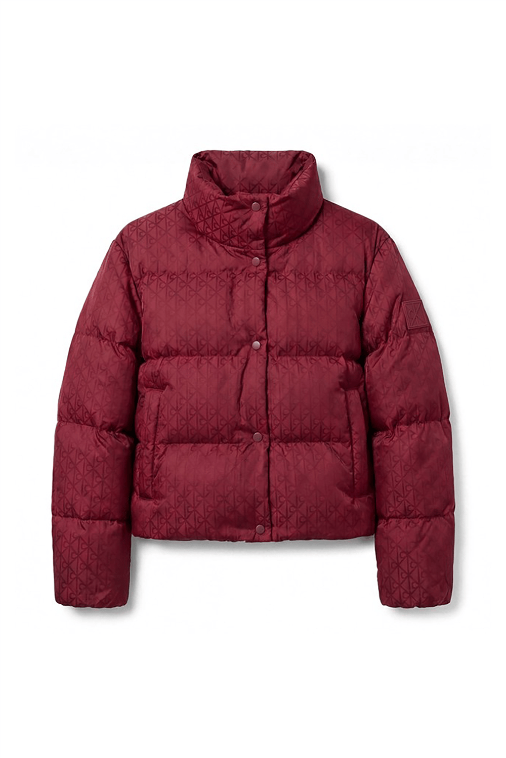 Calvin Klein Aop Jacquard Short Down Puffer Kadın Şişme Mont