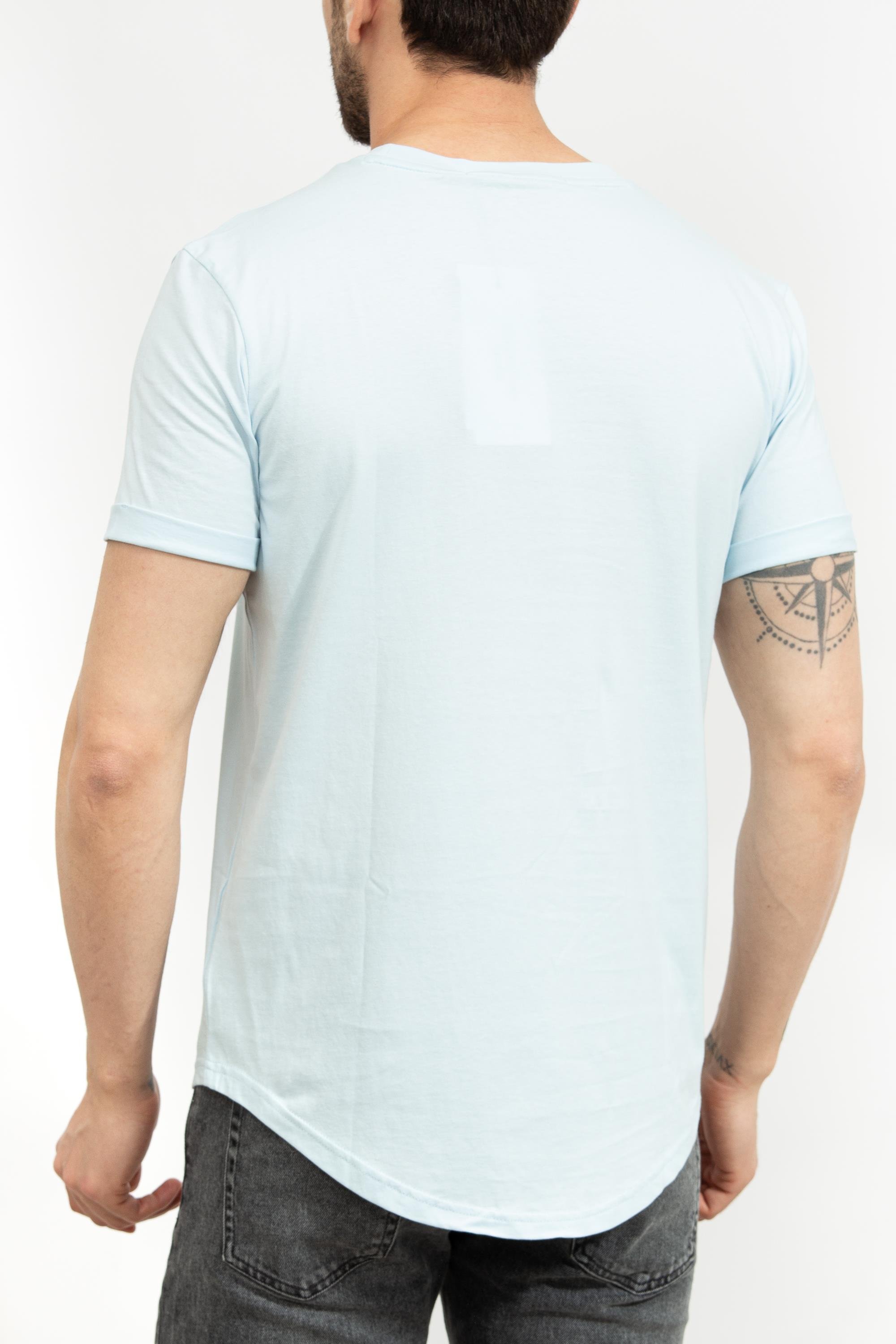 Calvin Klein Badge Turn Up Erkek Bisiklet Yaka T-Shirt