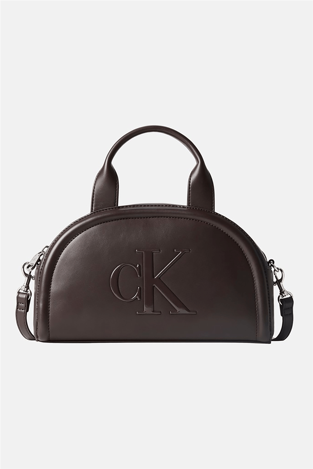 Calvin Klein Bold Ck Dome Crossbody Kadın Mini Omuz Çantası Kahverengi