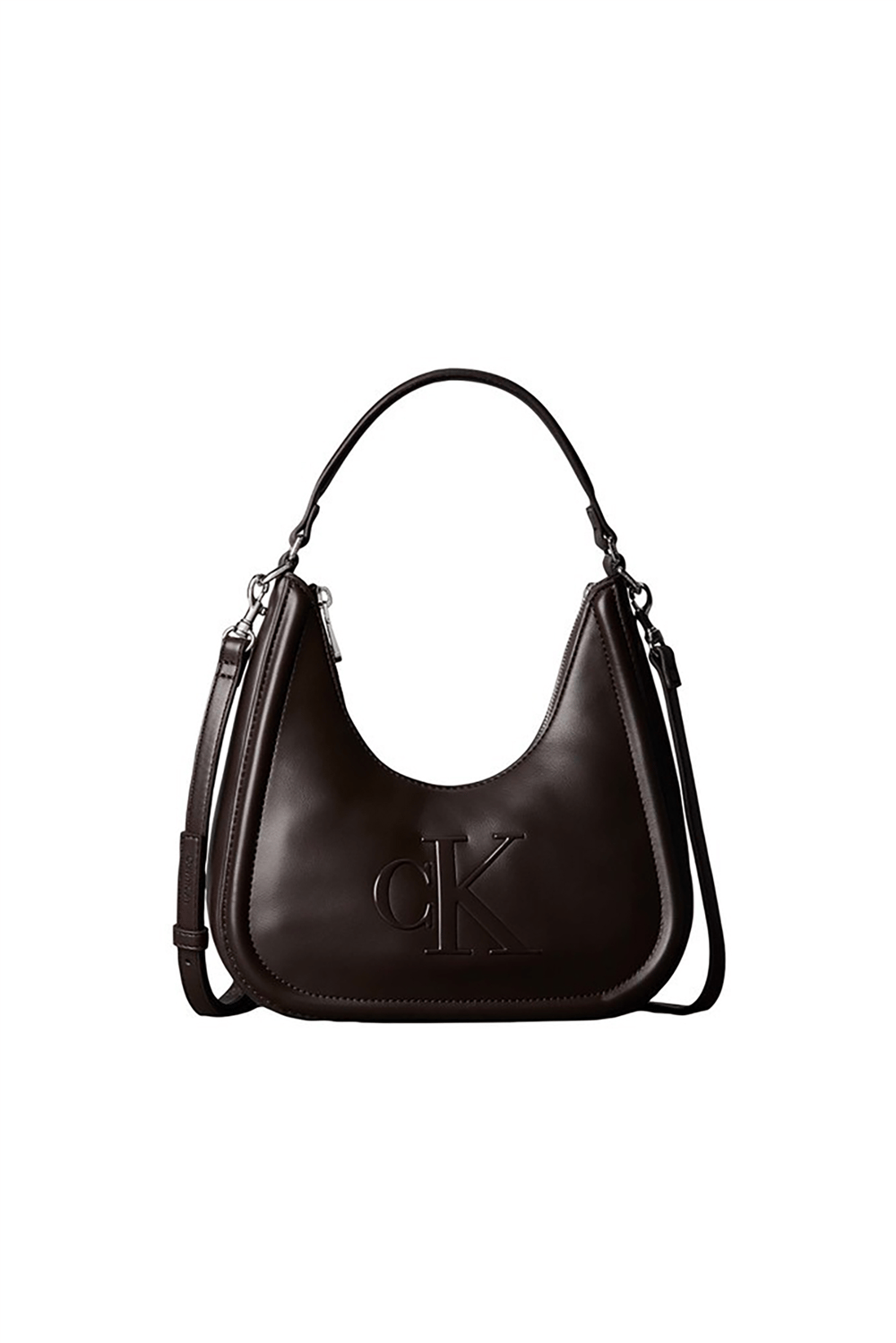 Calvin Klein Bold Ck Small Crescent Bag Kadın Mini Omuz Çantası Kahverengi