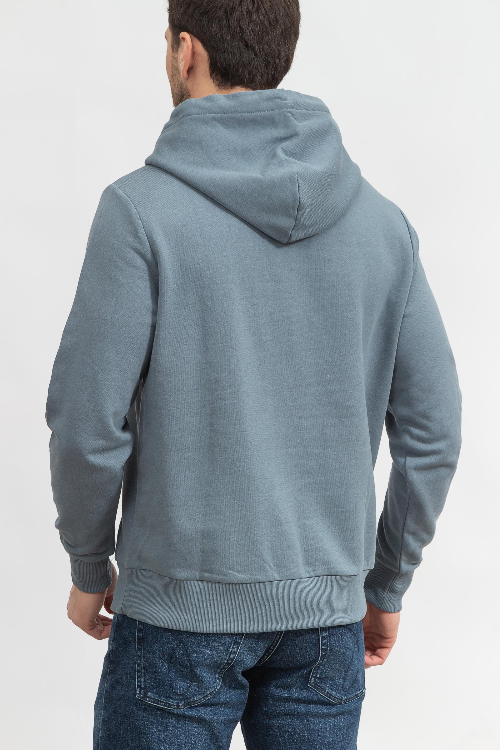 Calvin Klein Box Striped Logo Hoodie Erkek Kapüşonlu Sweatshirt