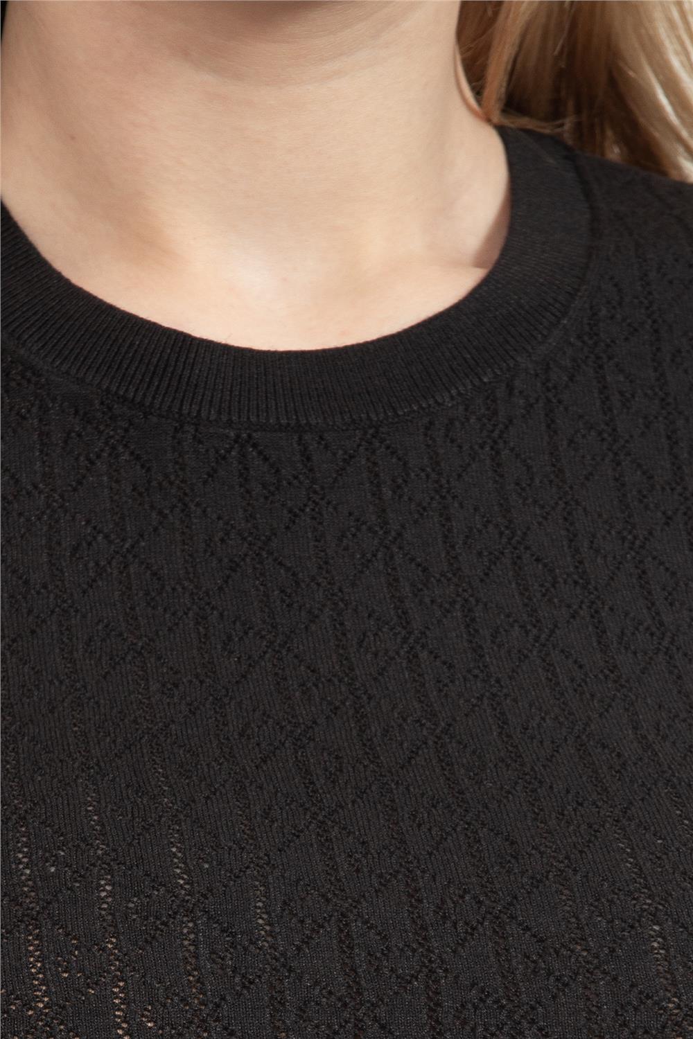 Calvin Klein Cap Sleeve Pointelle Baby Tee Kadın Triko