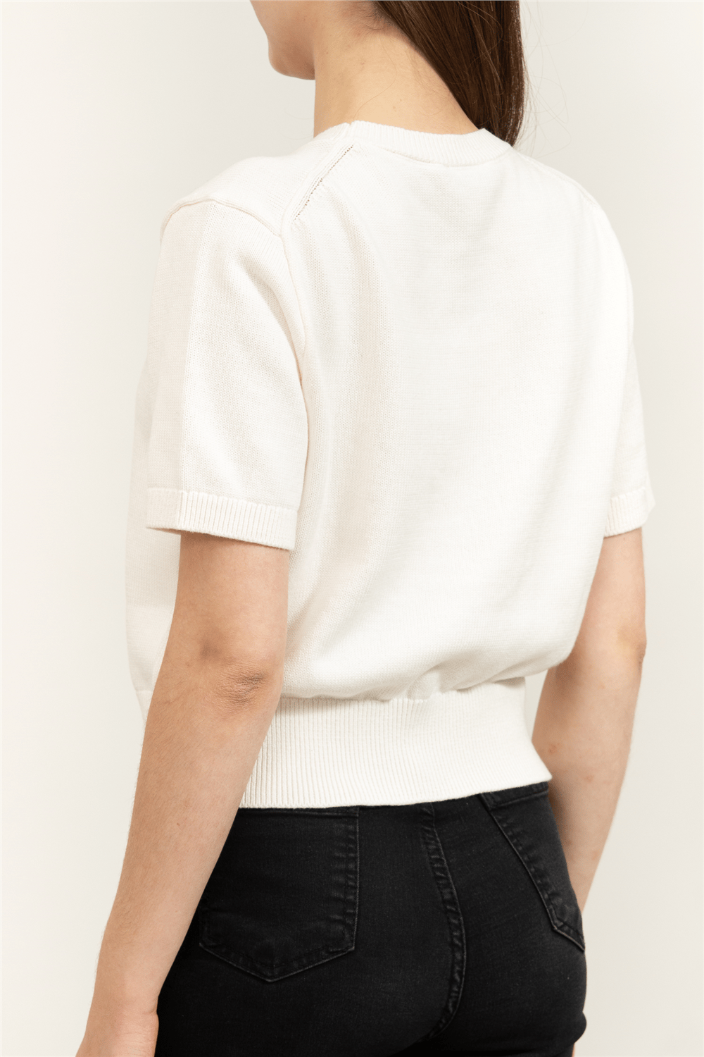 Calvin Klein Chunky Cotton Graphic Vest Kadın Triko