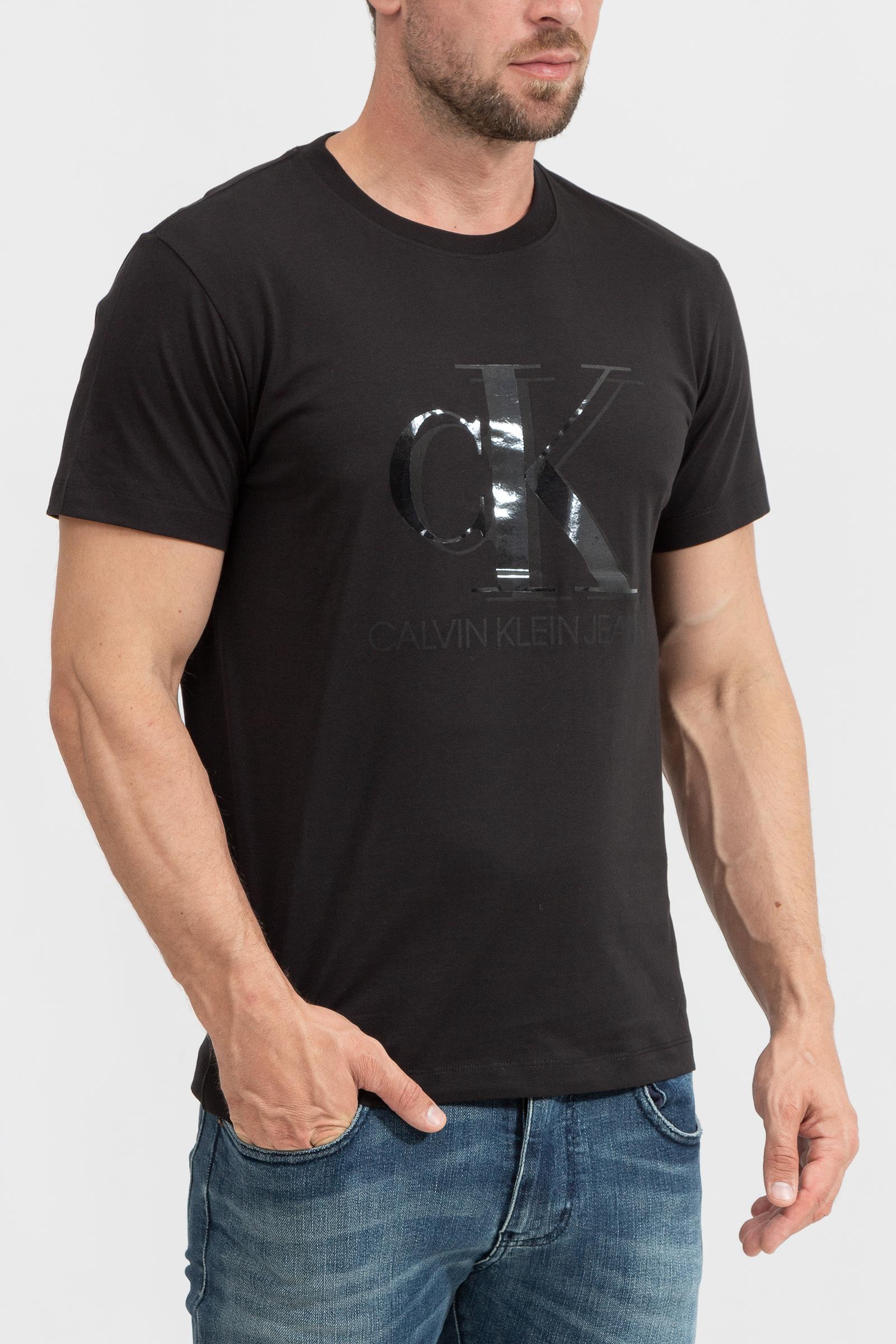 Calvin Klein Ck Monogram Waterbase Tee Erkek Bisiklet Yaka T-Shirt
