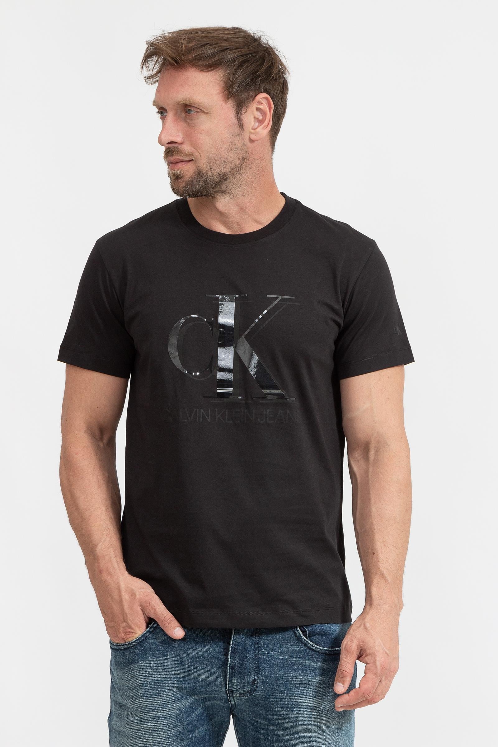 Calvin Klein Ck Monogram Waterbase Tee Erkek Bisiklet Yaka T-Shirt