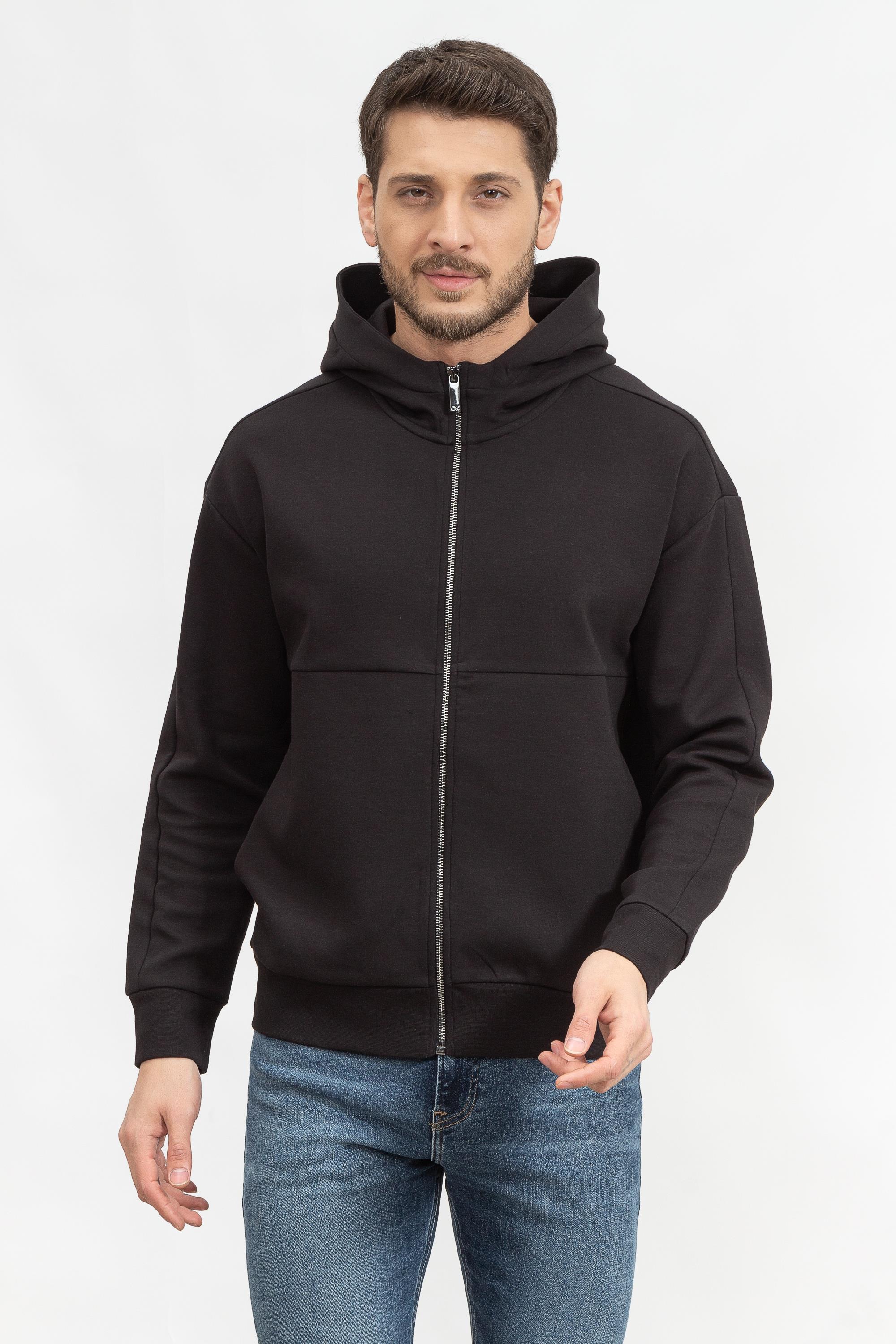 Calvin Klein Comf Debossed Logo Hoodie Jacket Erkek Fermuarlı Sweatshirt