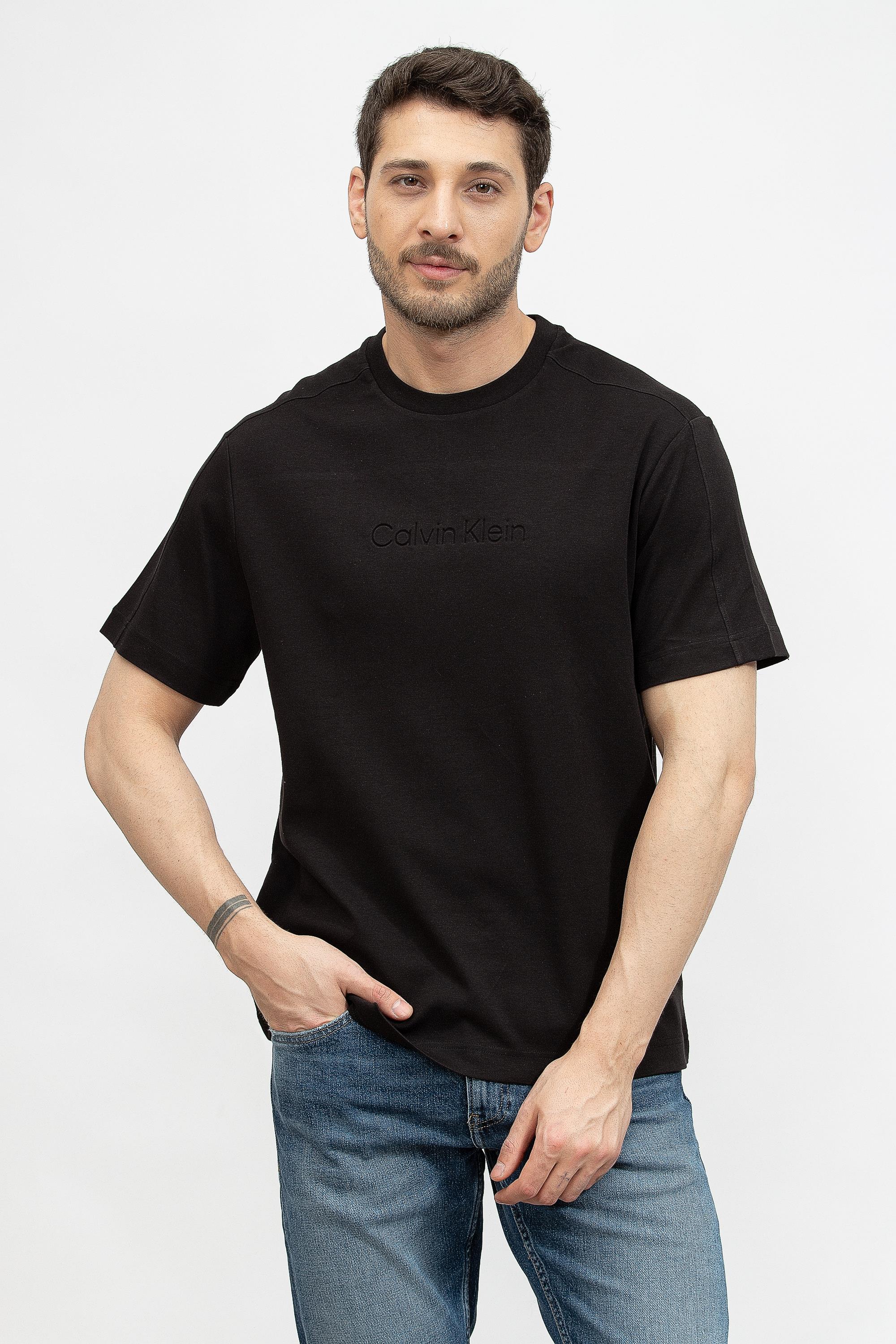 Calvin Klein Comfort Debossed Logo Erkek Bisiklet Yaka T-Shirt