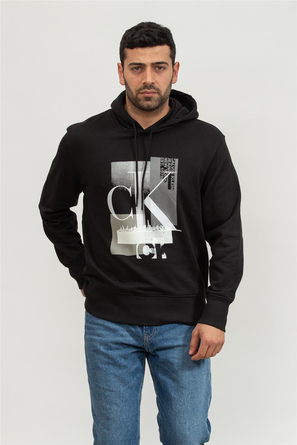 Calvin Klein Connected Erkek Kapüşonlu Sweatshirt