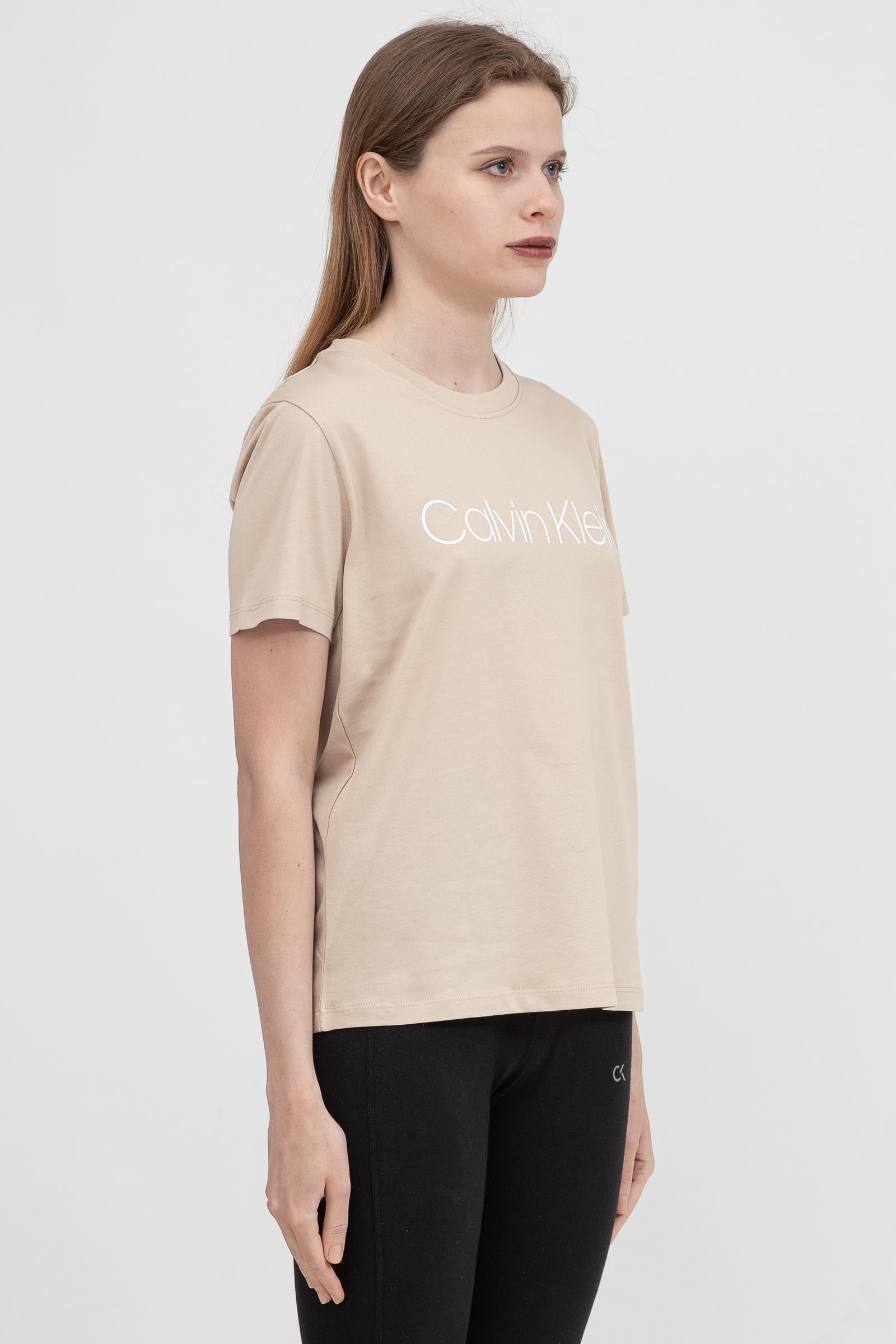Calvin Klein Core Logo Kadın Bisiklet Yaka T-Shirt
