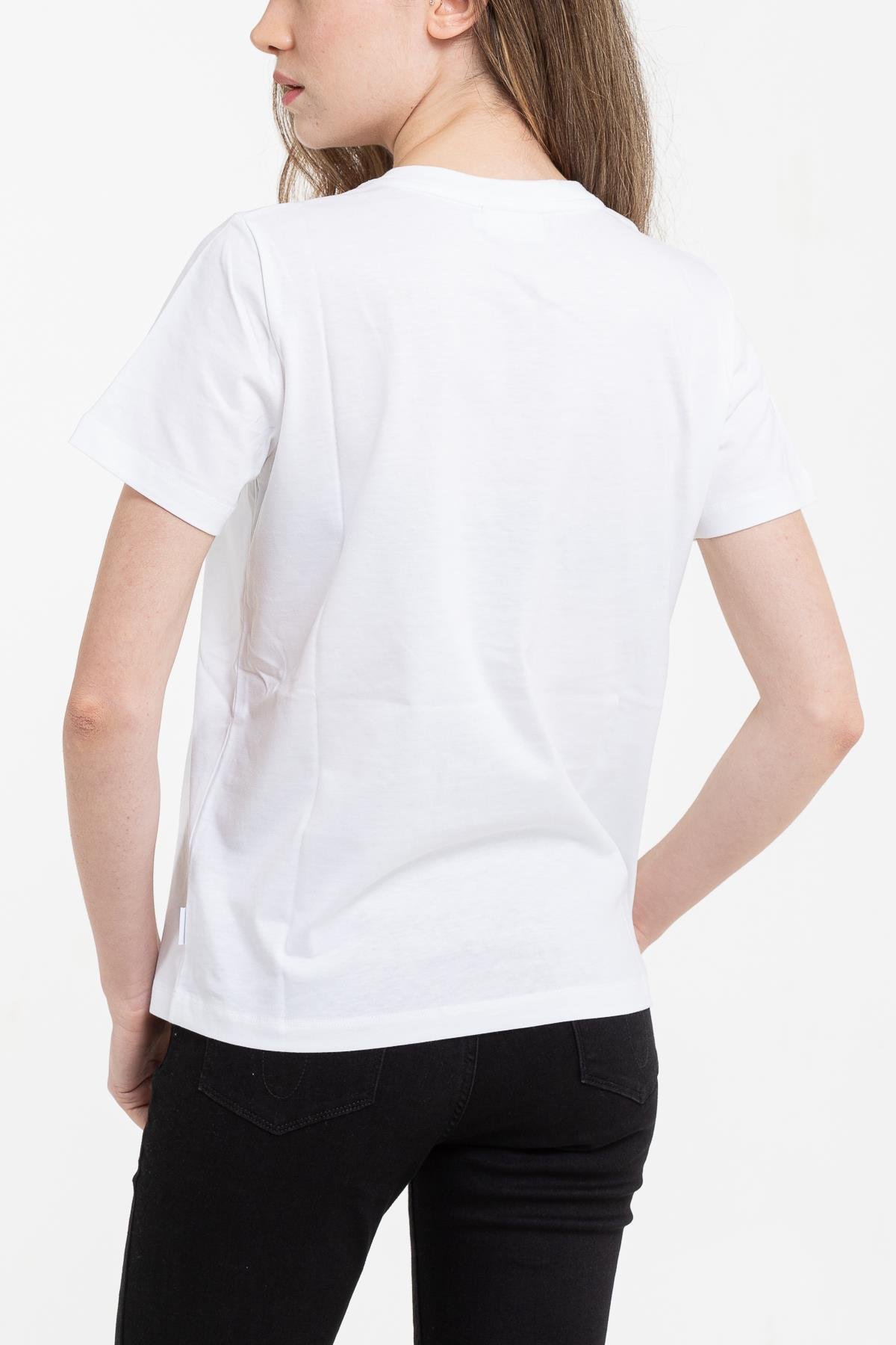 Calvin Klein Core Logo Kadın Bisiklet Yaka T-Shirt