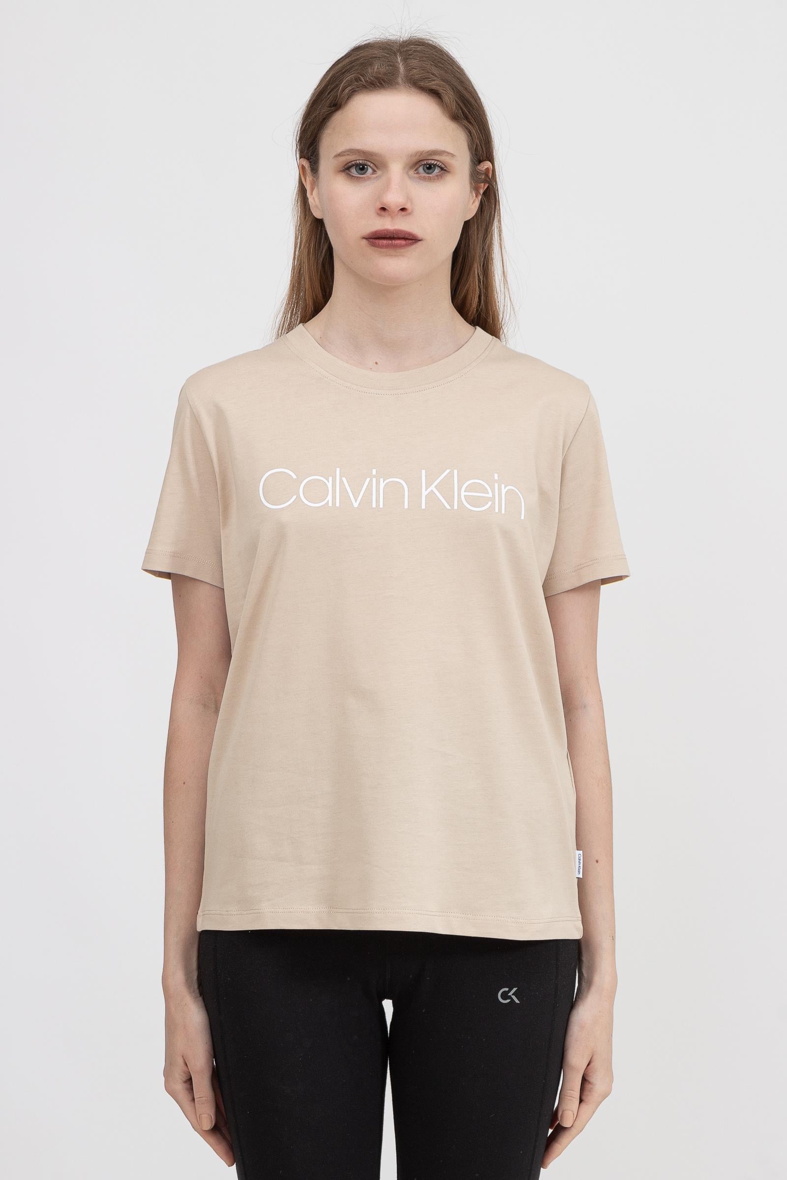 Calvin Klein Core Logo Kadın Bisiklet Yaka T-Shirt