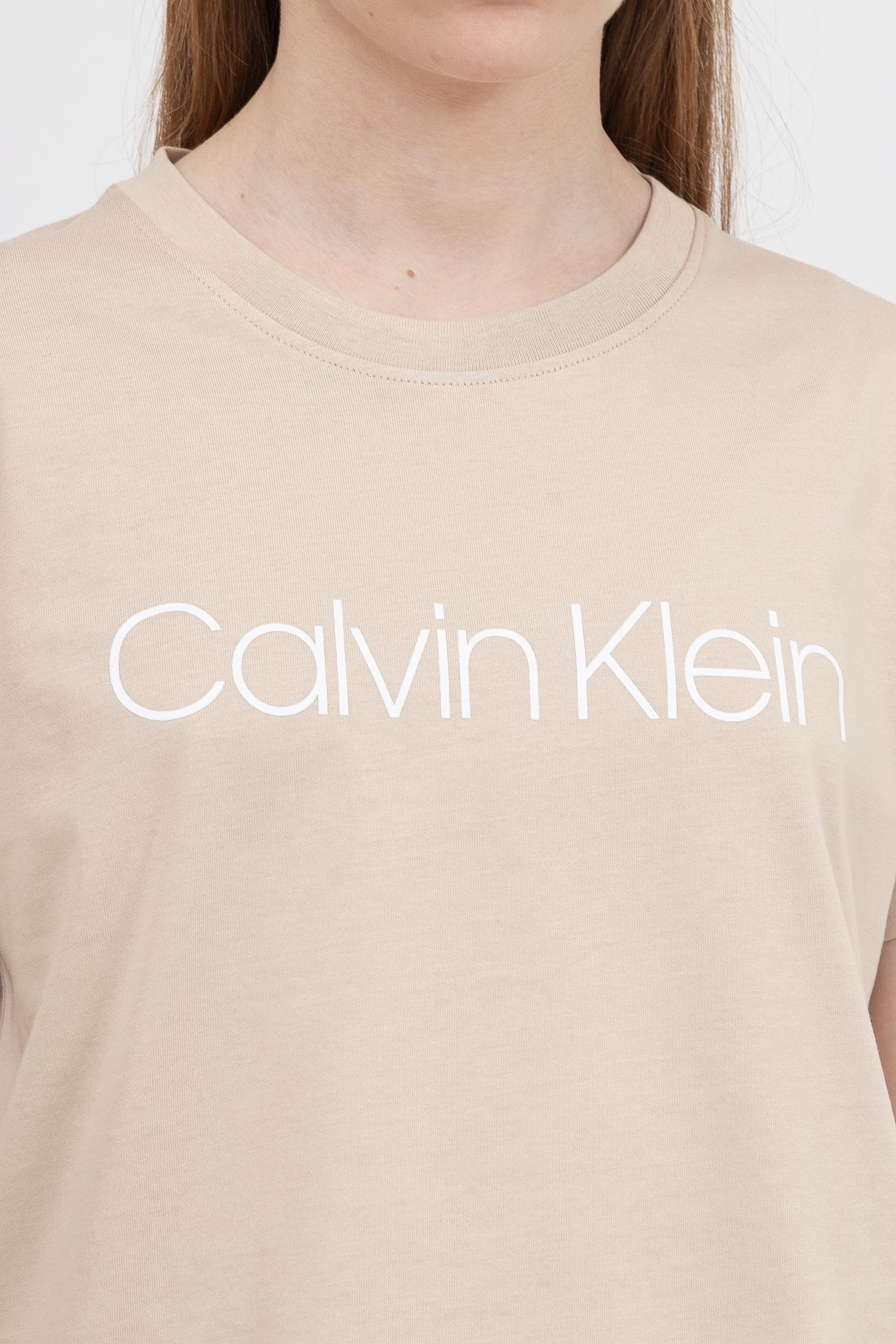 Calvin Klein Core Logo Kadın Bisiklet Yaka T-Shirt